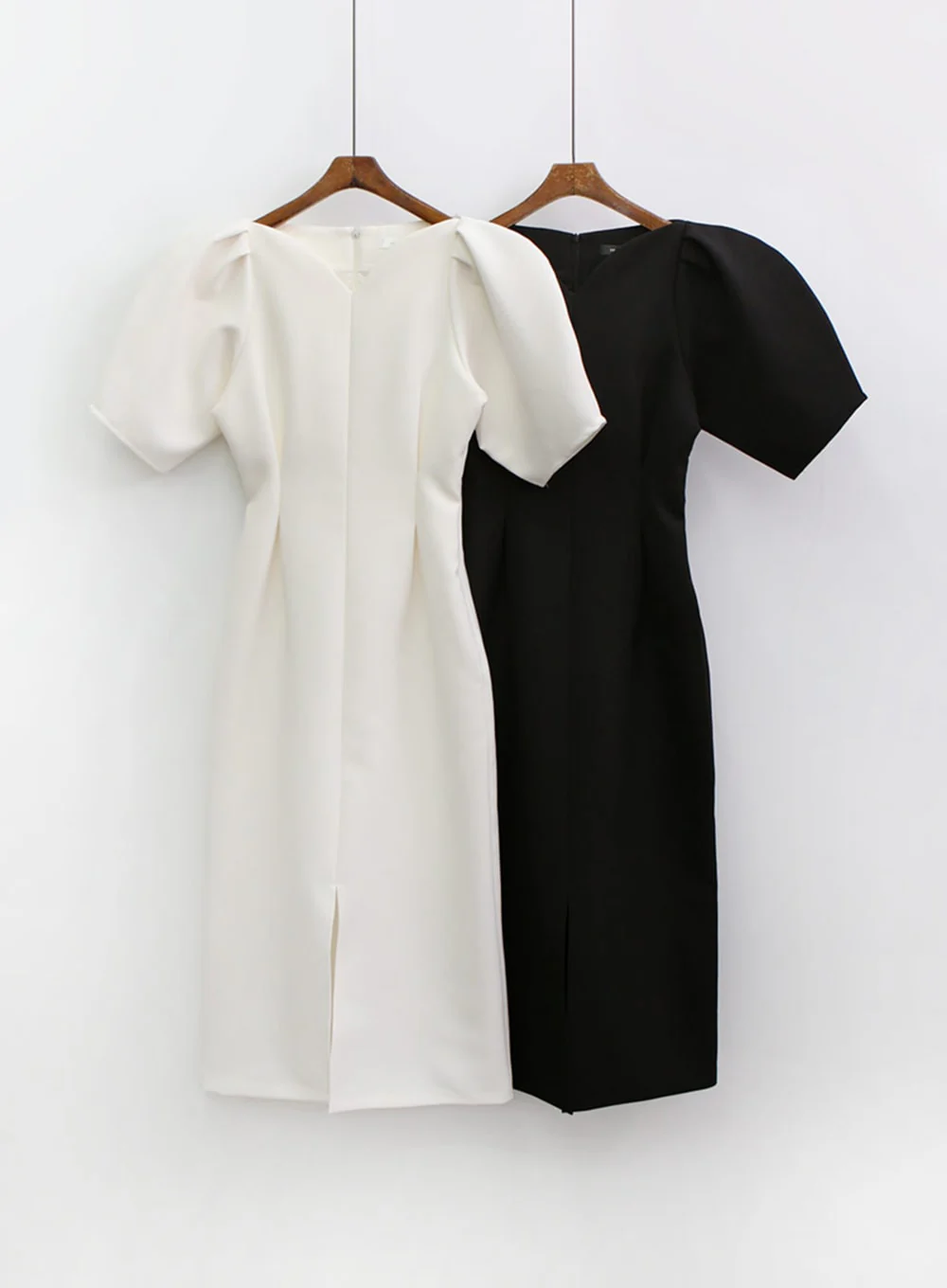 Puff Shoulder Wedding Party Midi Dress IA13 - Image 21