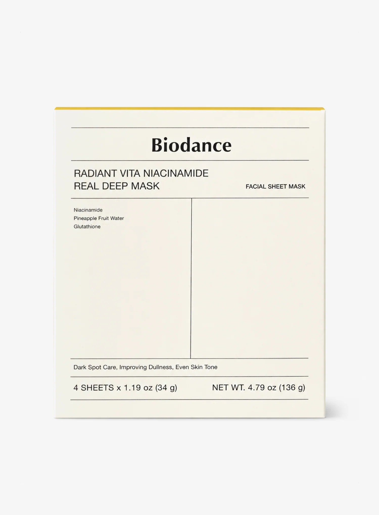Radiant Vita Niacinamide Real Deep Mask Set (34g*4ea)