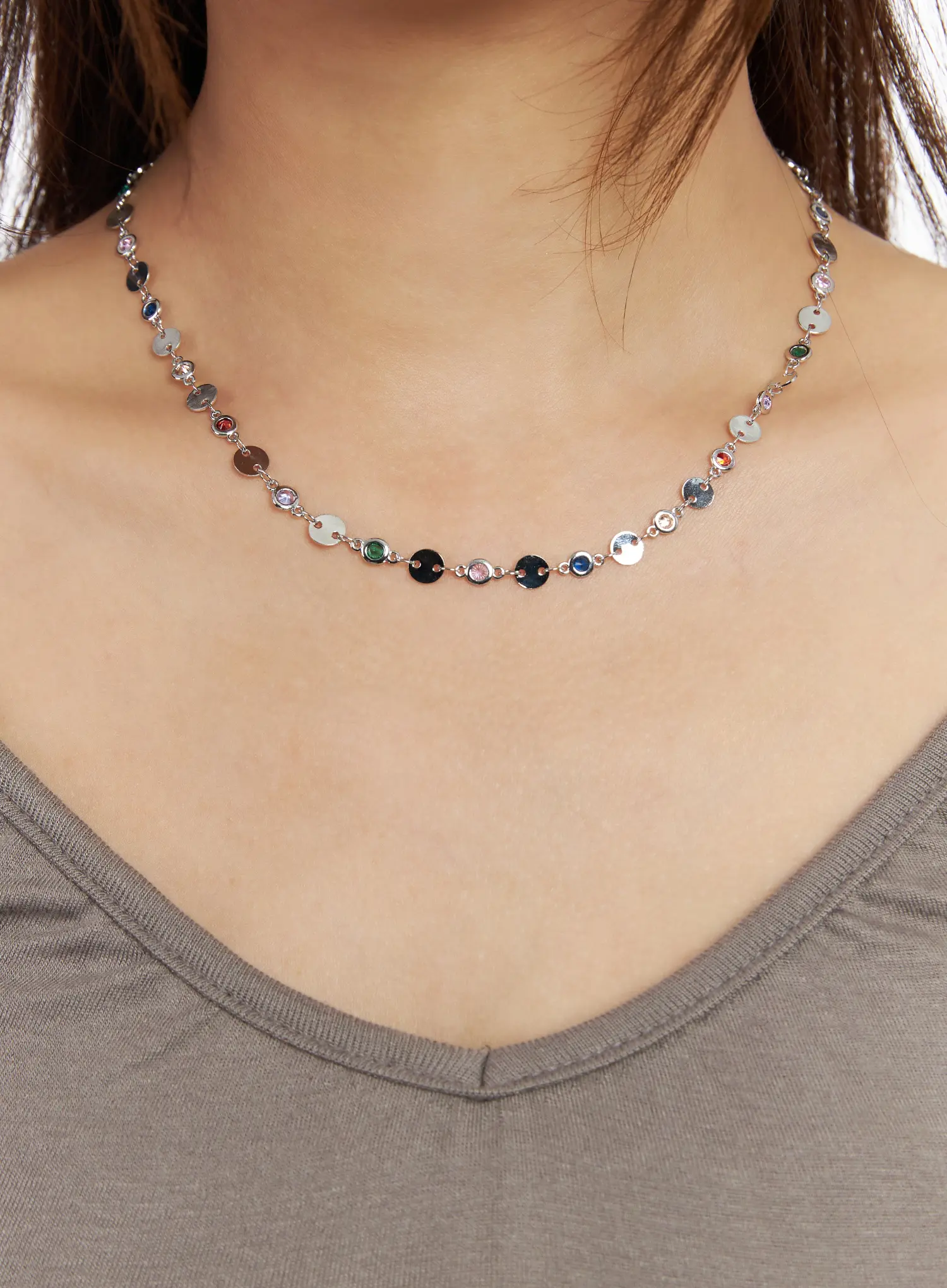 Rainbow Crystal Necklace CM525
