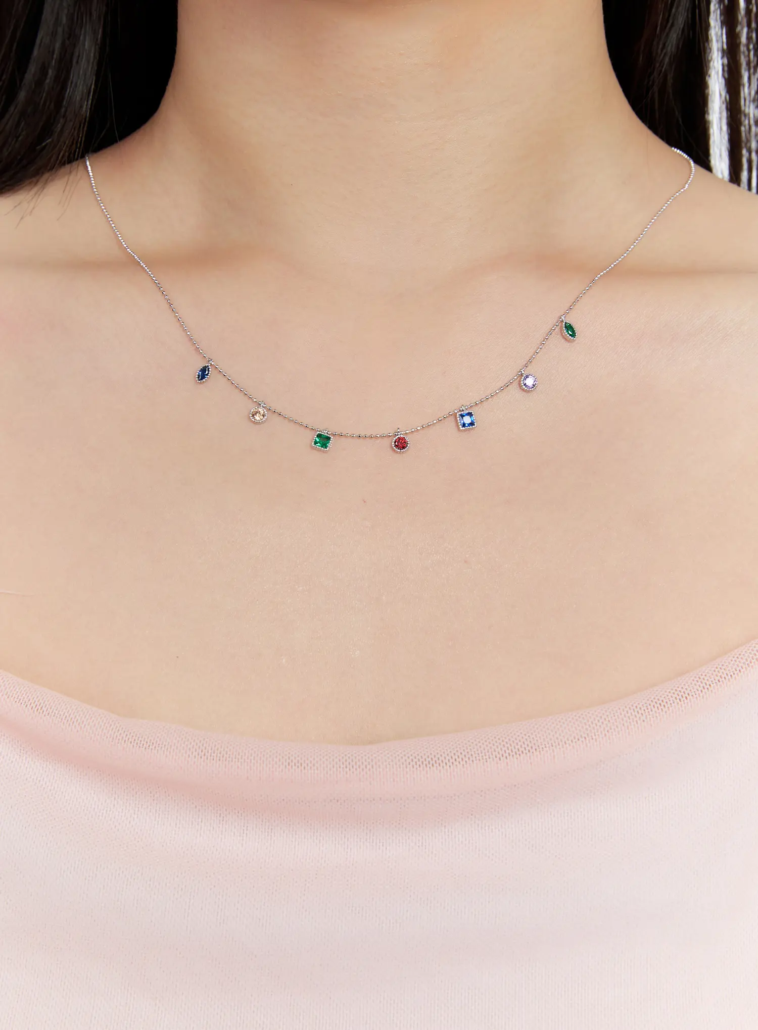 Rainbow Cubic Necklace IS517 - Image 4