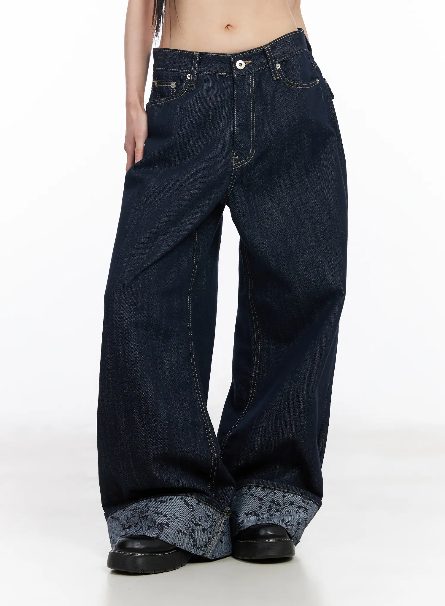 Raya Cuffed Baggy Jeans CF518 - Image 10