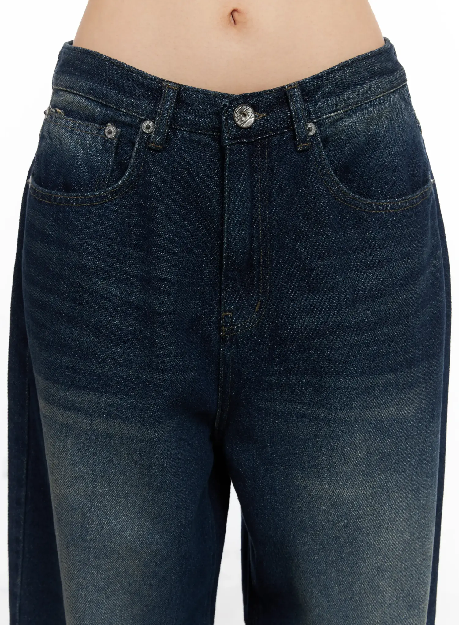 Rayna Vintage Washed Wide Jeans CO528 - Image 3