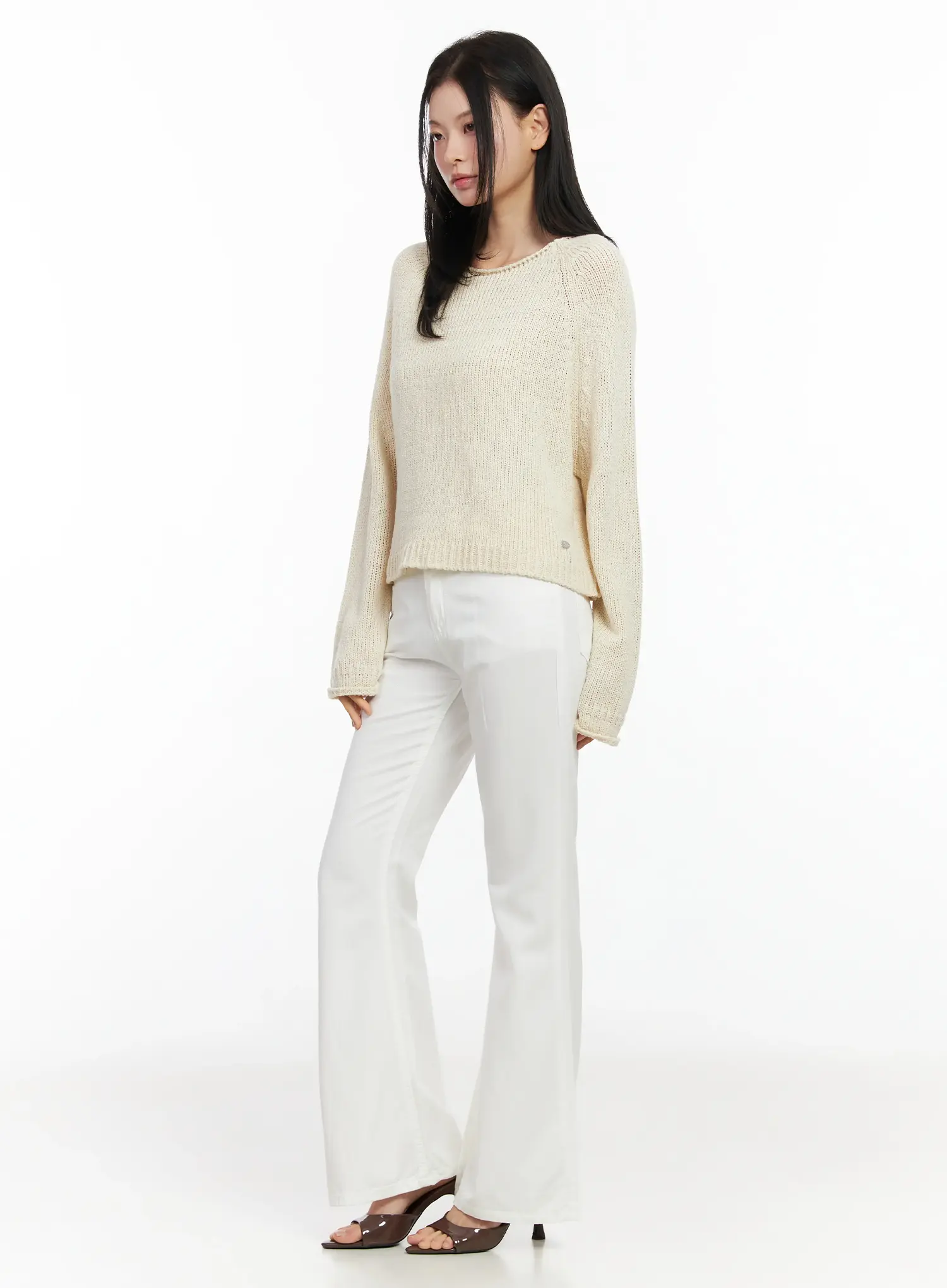 Relaxed Bootcut Cotton Pants IM524 - Image 4