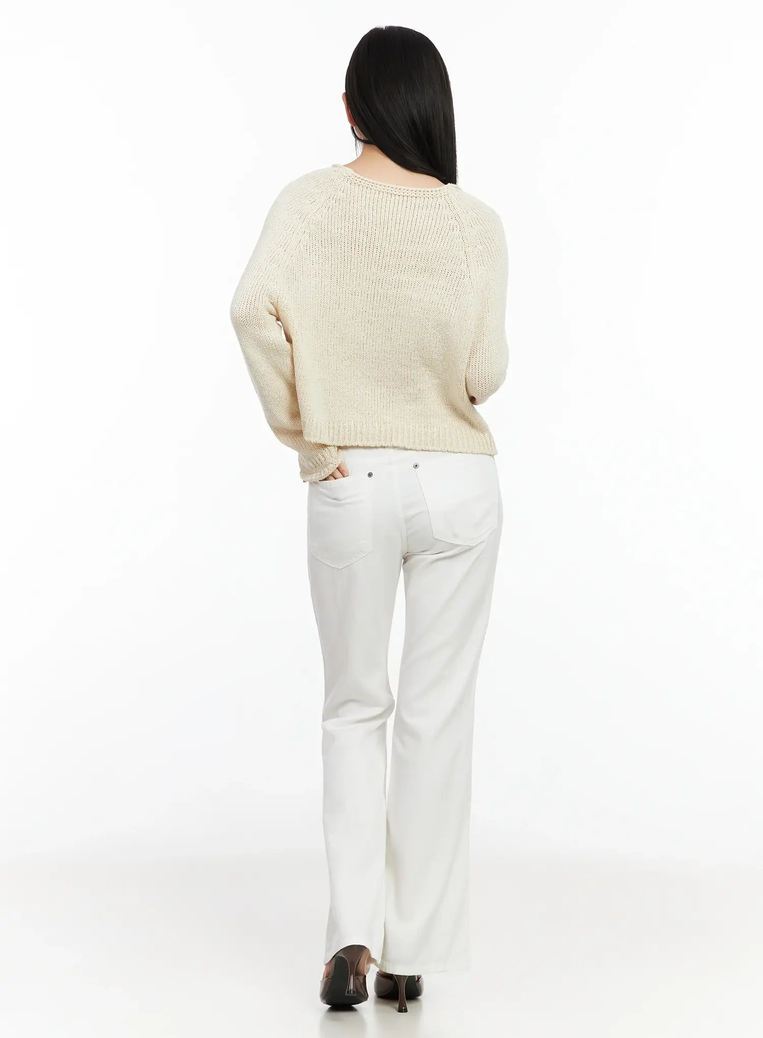 Relaxed Bootcut Cotton Pants IM524 - Image 5