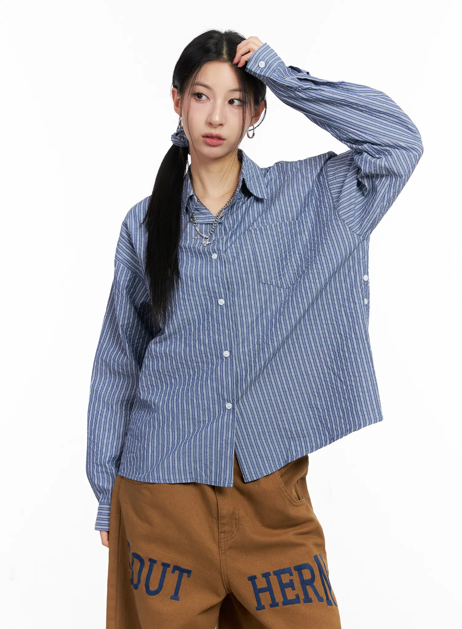 Relaxed Fit Button-up Shirt CC1109 - Image 9