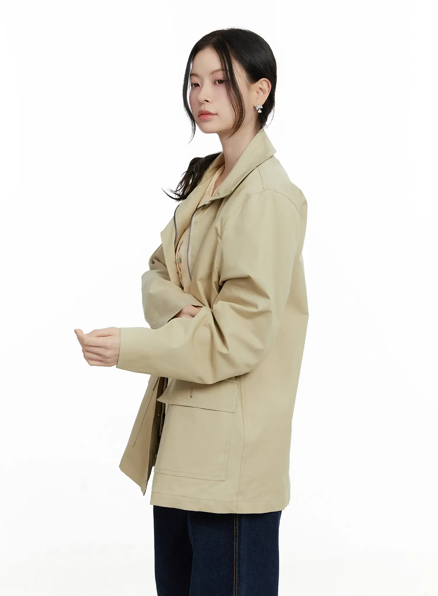 Relaxed Fit Cotton Jacket F502 - Image 8
