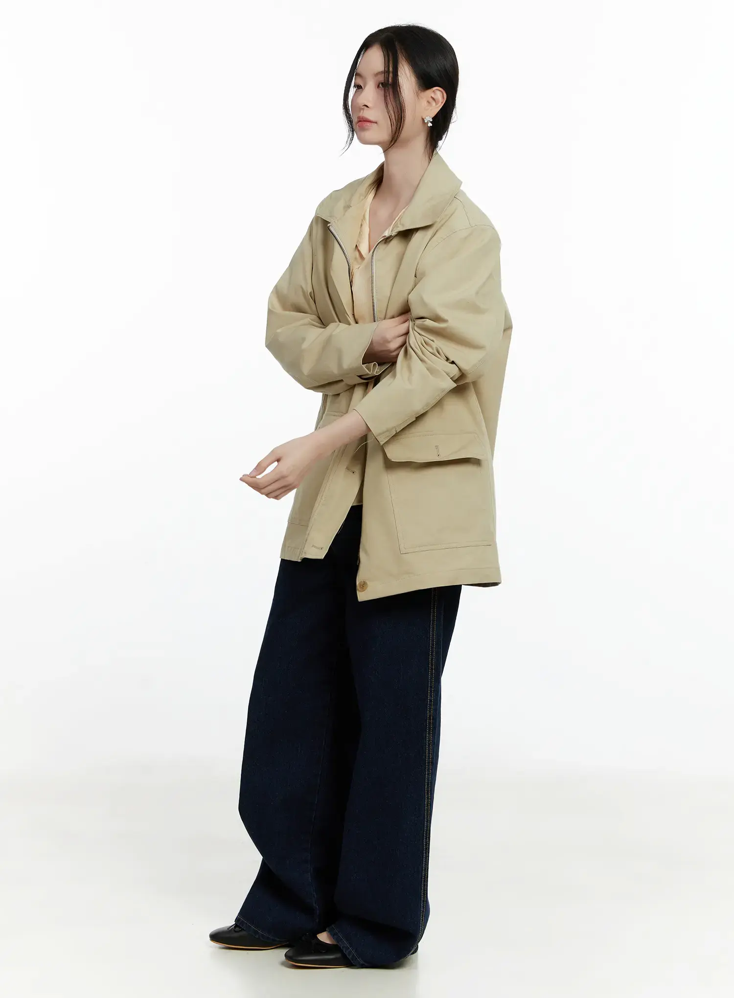 Relaxed Fit Cotton Jacket F502 - Image 9