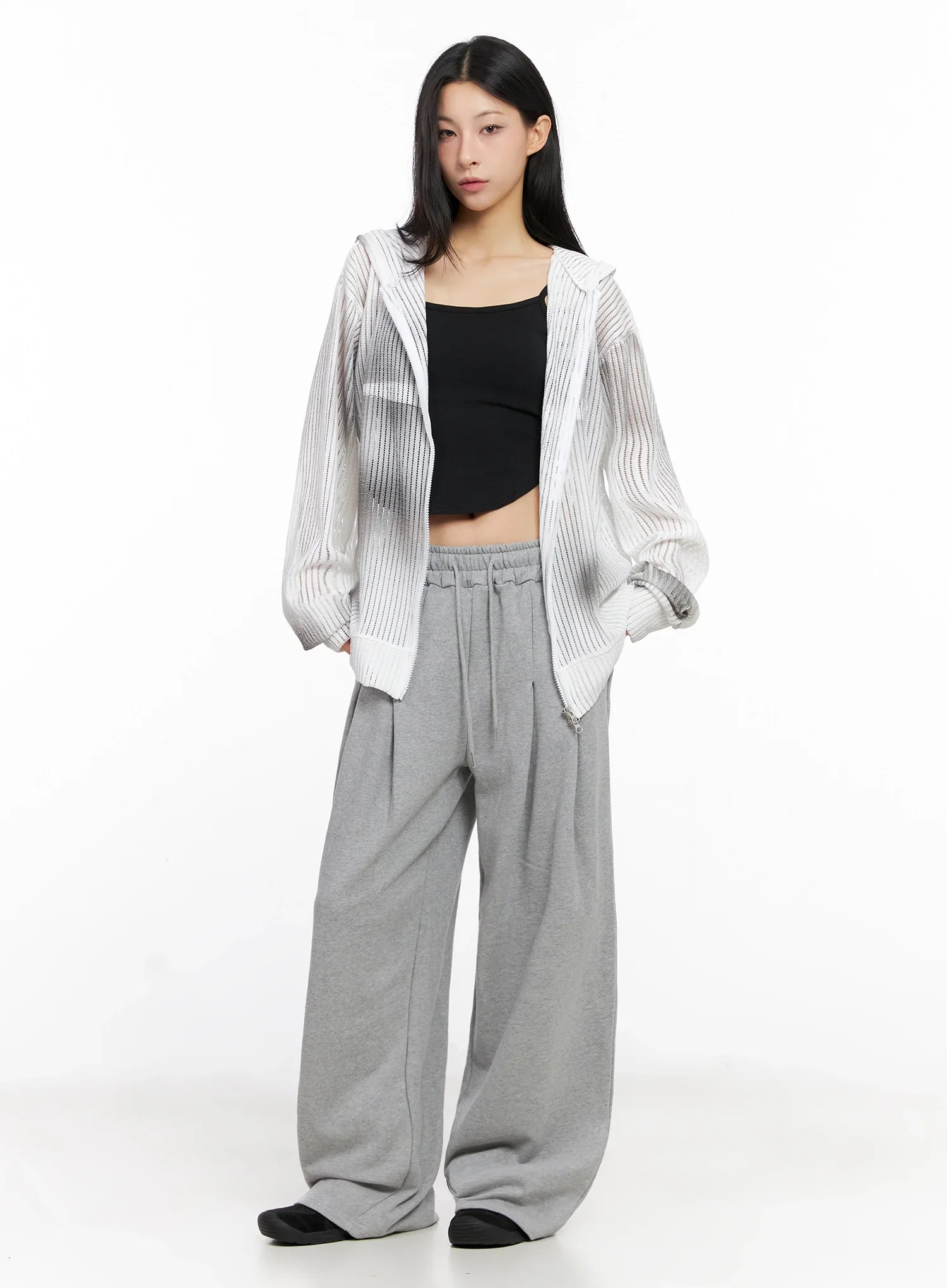 Relaxed-Fit Pintuck Sweatpants IG508 - Image 2