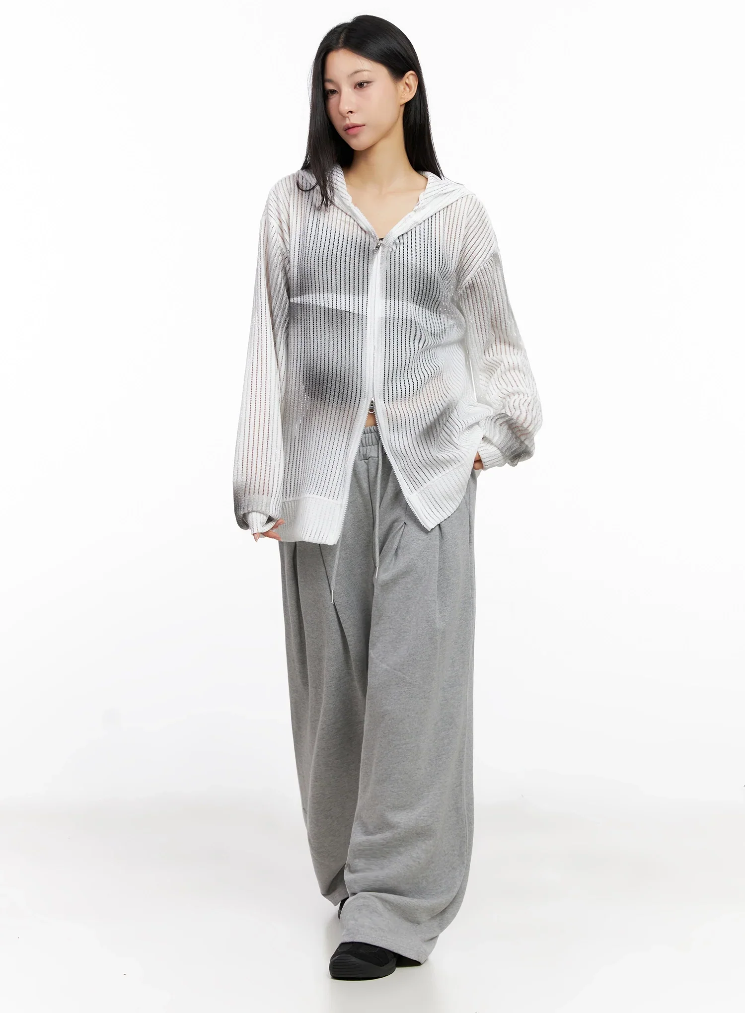 Relaxed-Fit Pintuck Sweatpants IG508 - Image 6