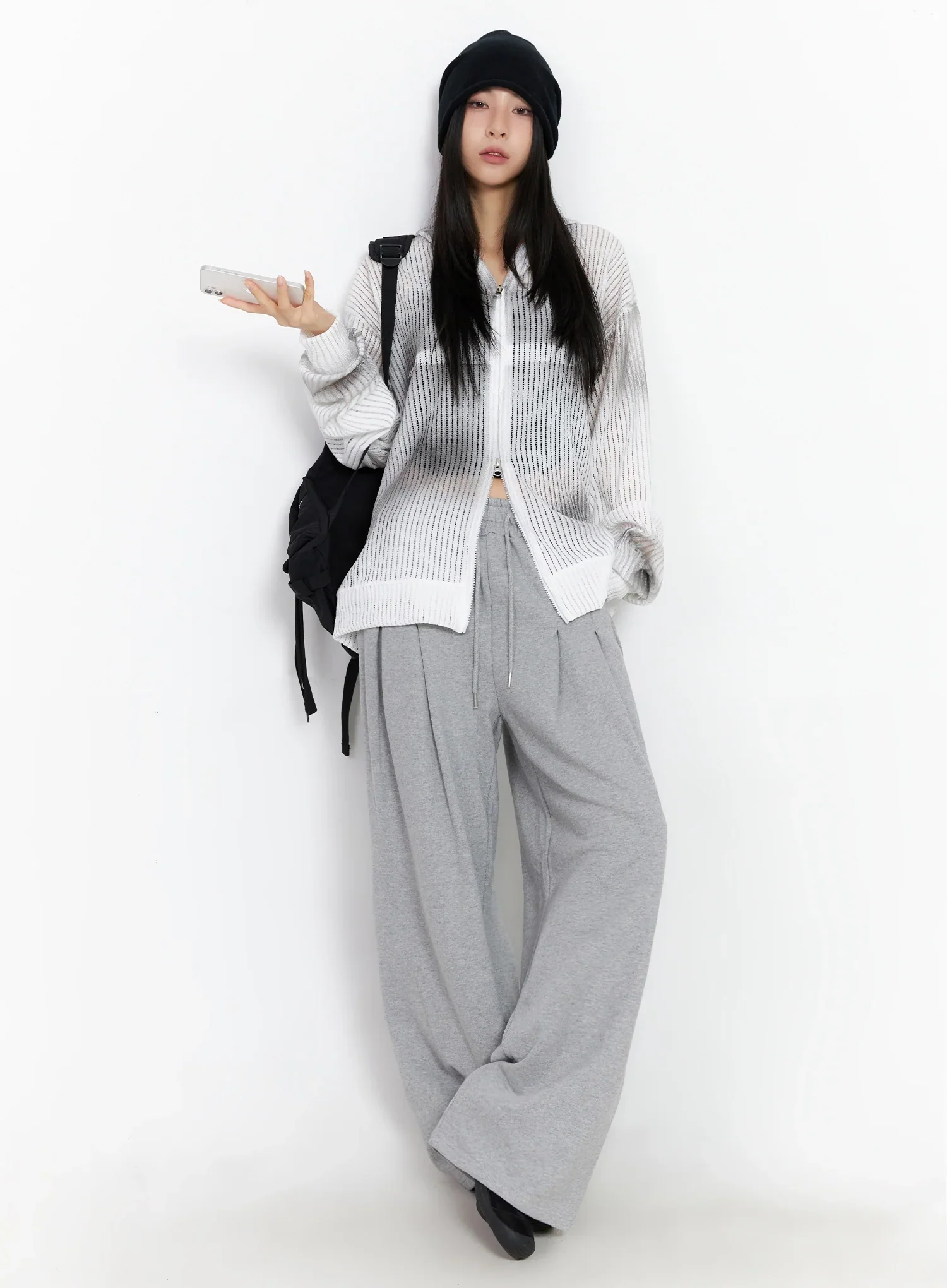 Relaxed-Fit Pintuck Sweatpants IG508 - Image 7