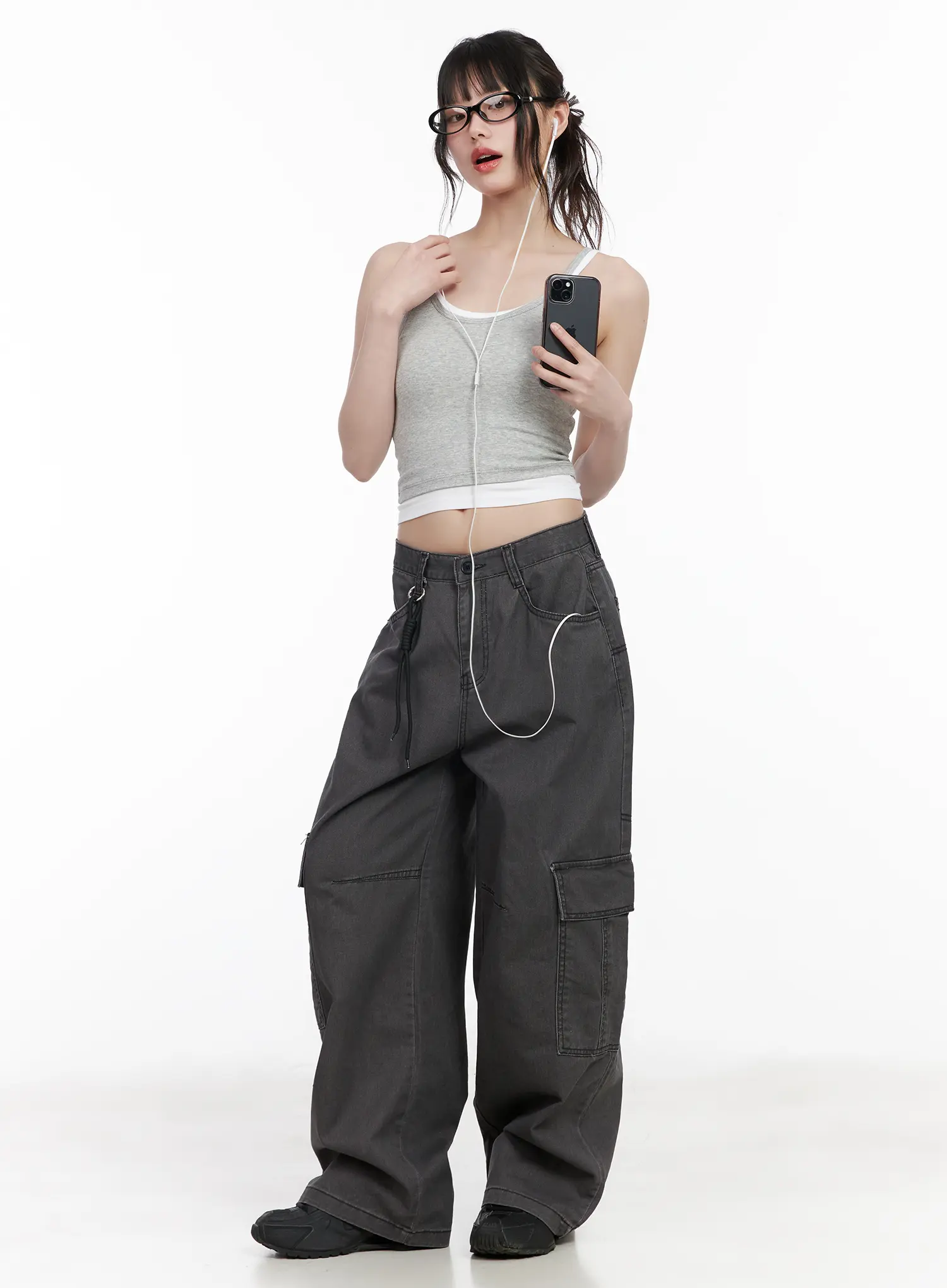 Relaxed-Fit Stitched Cargo Pants CM526 - Image 5