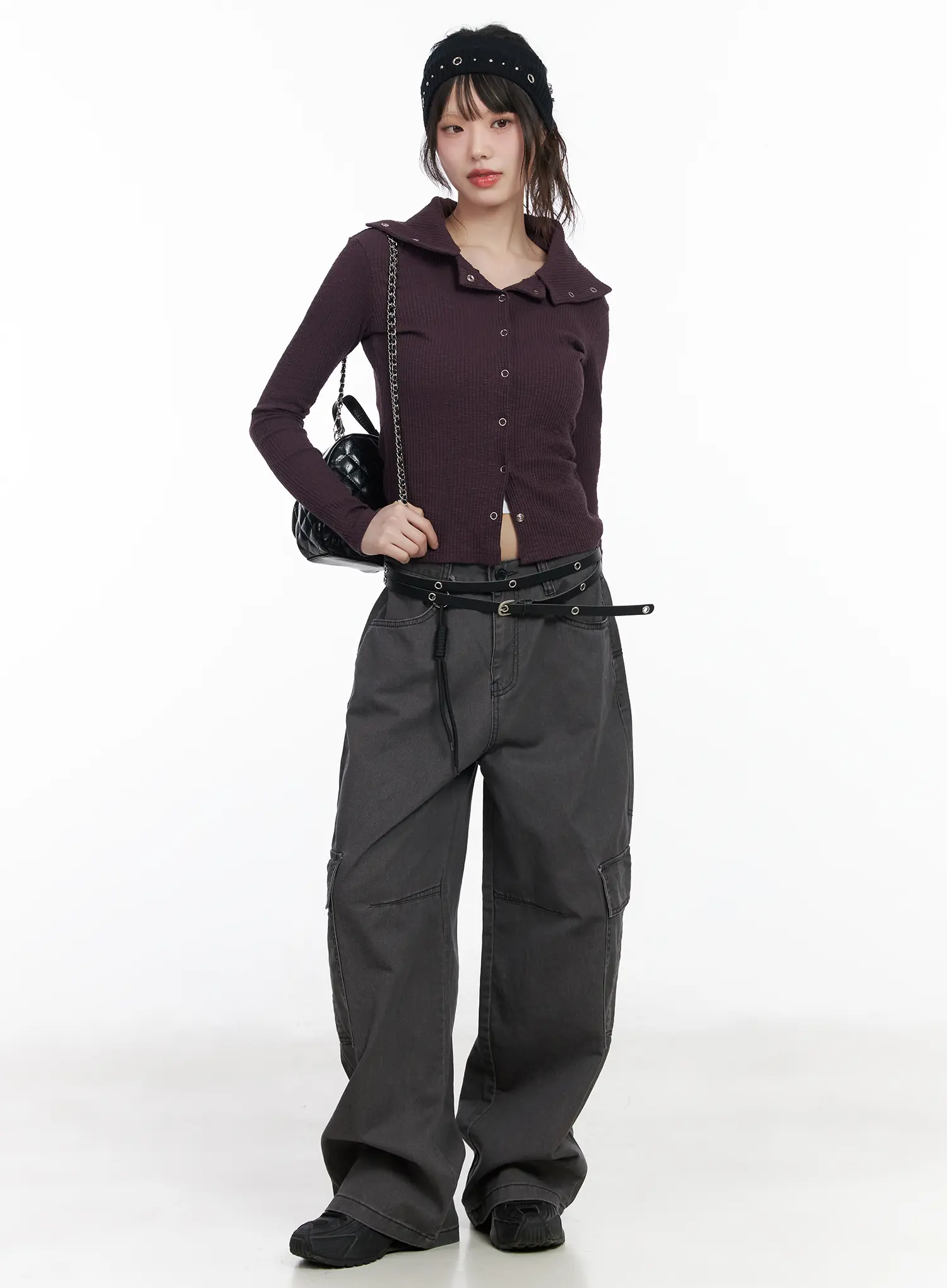 Relaxed-Fit Stitched Cargo Pants CM526 - Image 8
