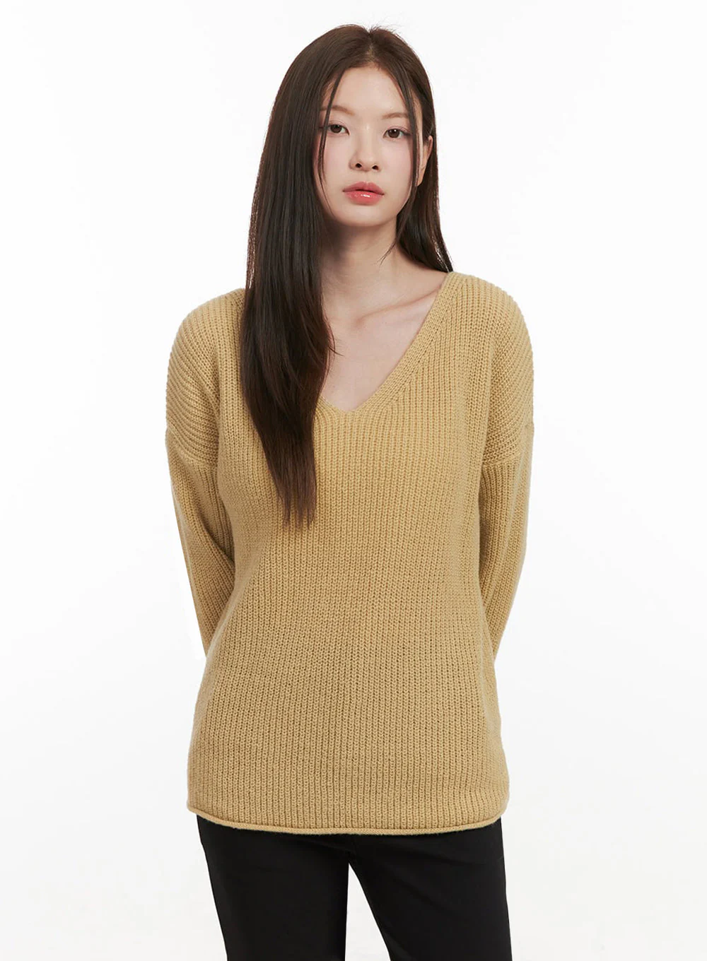 Relaxed-Fit V-Neck Sweater IF505 - Image 7