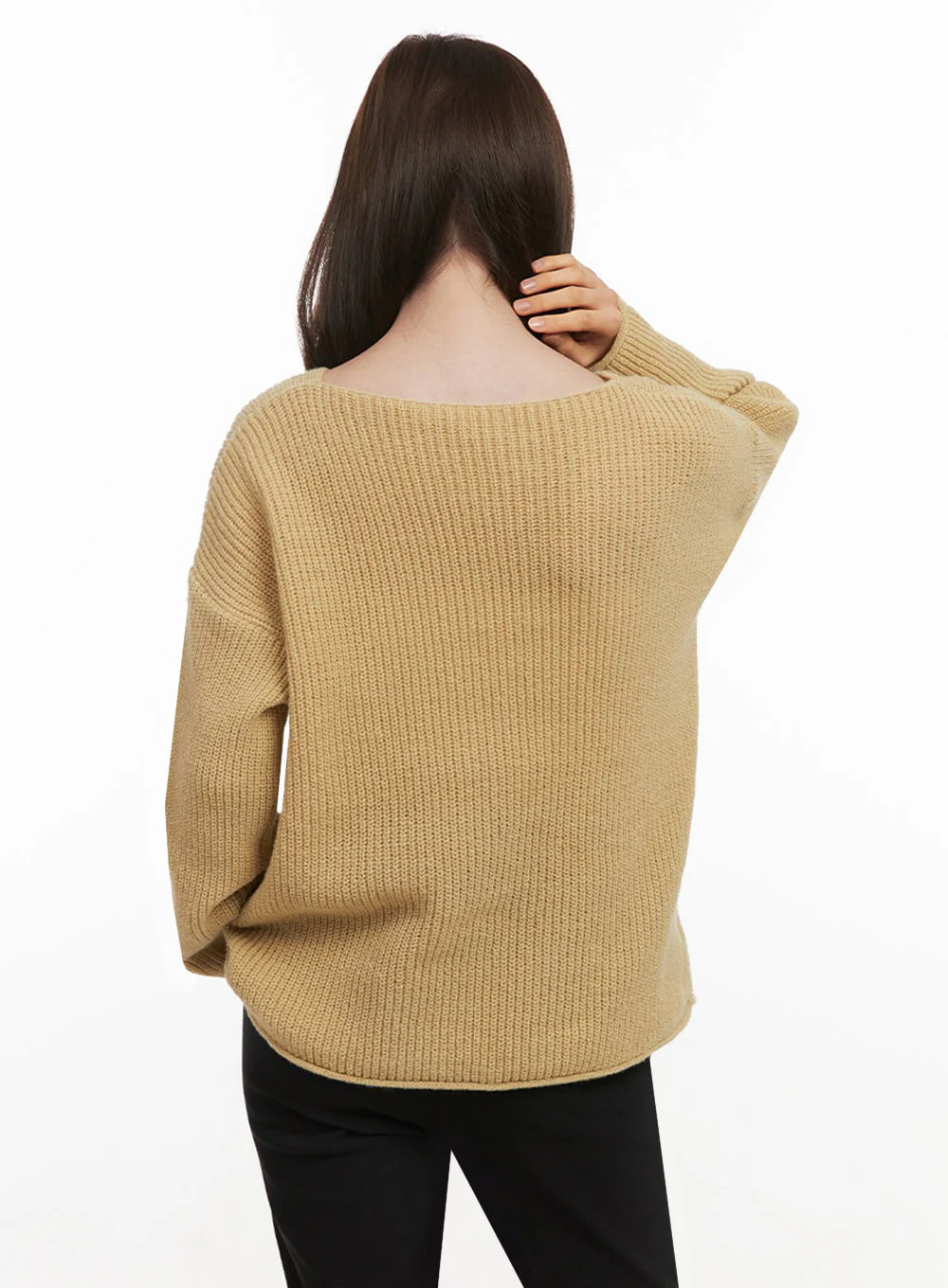 Relaxed-Fit V-Neck Sweater IF505 - Image 8