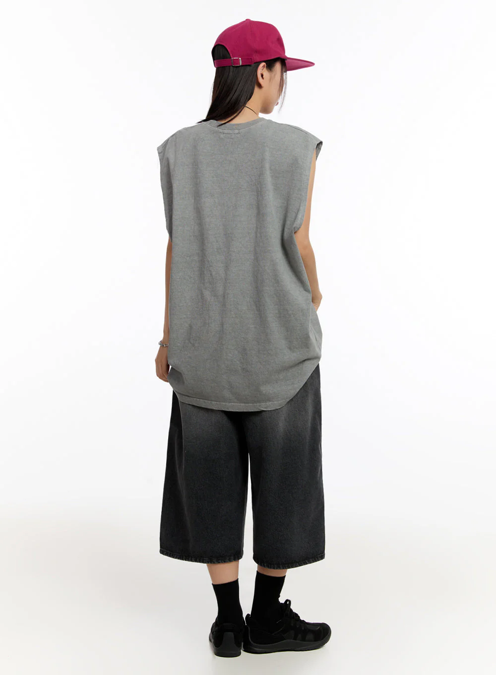 Relaxed-Fit Washed Tank Top IU509 - Image 13