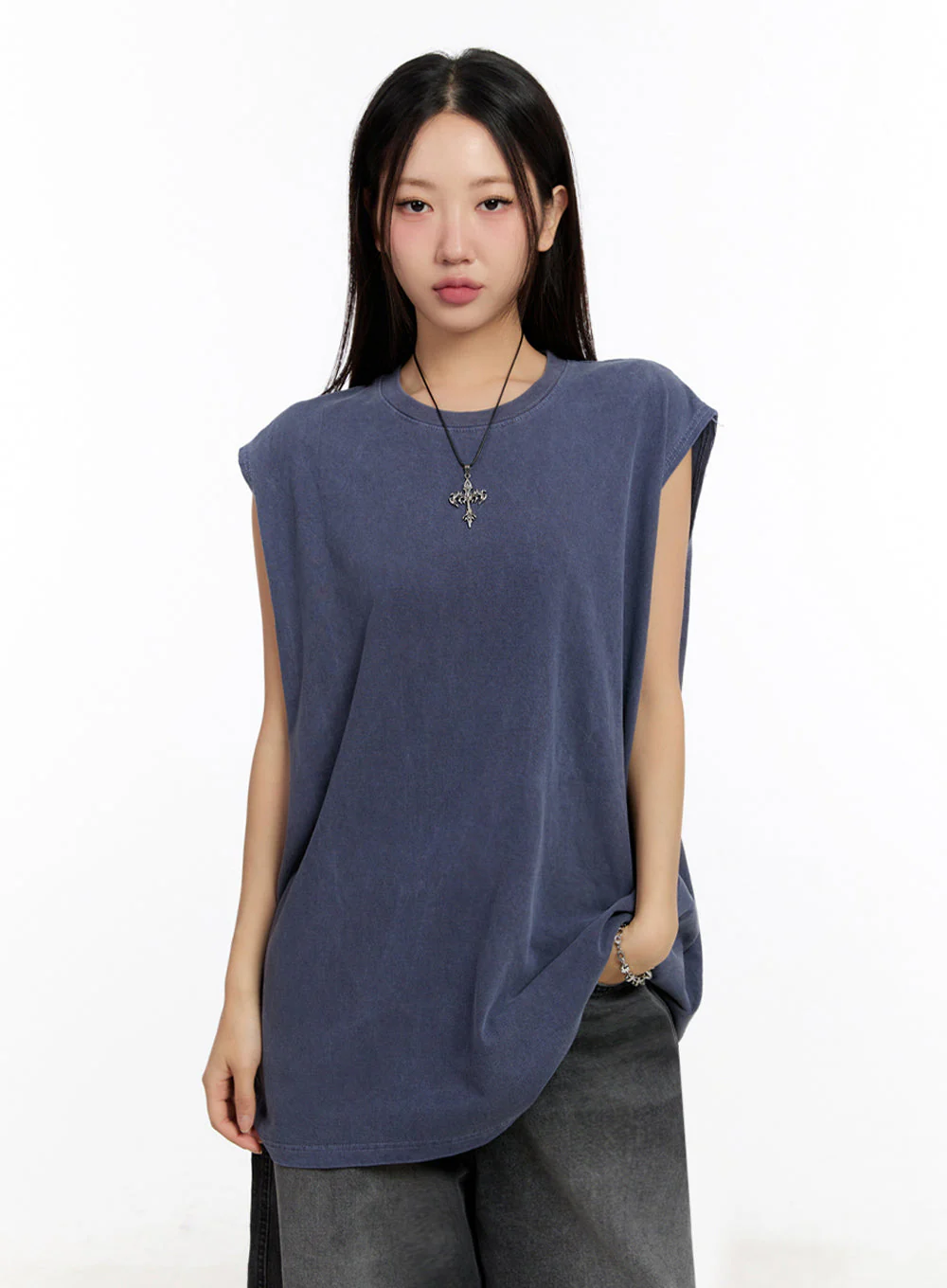 Relaxed-Fit Washed Tank Top IU509 - Image 15