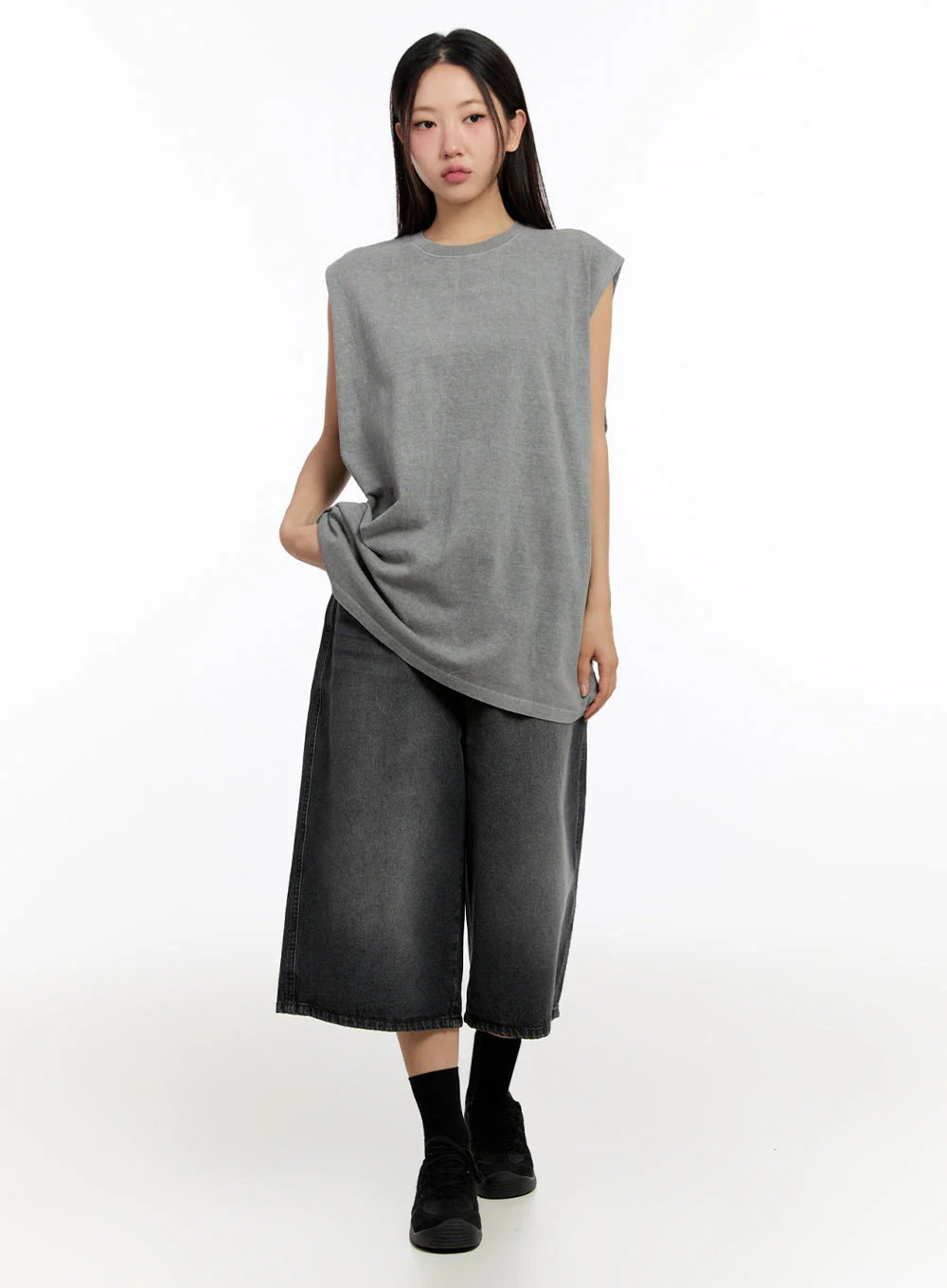 Relaxed-Fit Washed Tank Top IU509 - Image 5