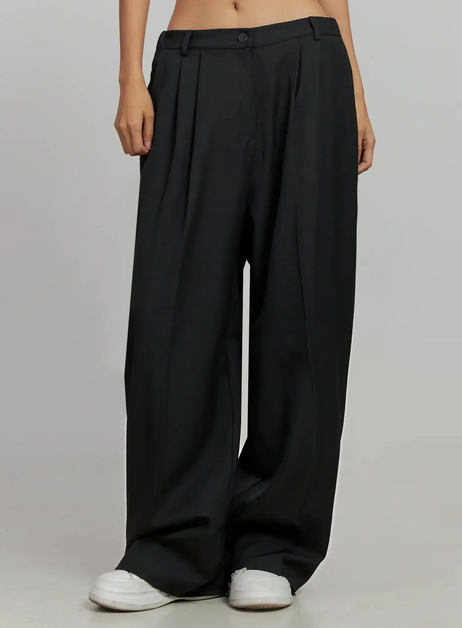 Relaxed Fit Wide-Leg Trousers IJ502 - Image 5