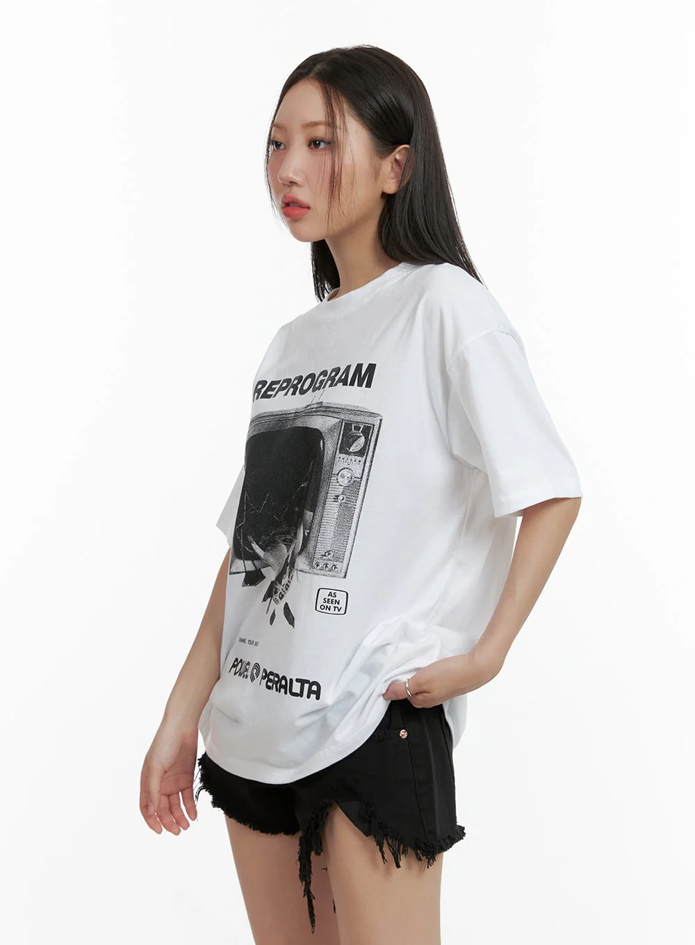 Reprogram Graphic Oversized T-Shirt (Unisex) CU405 - Image 4