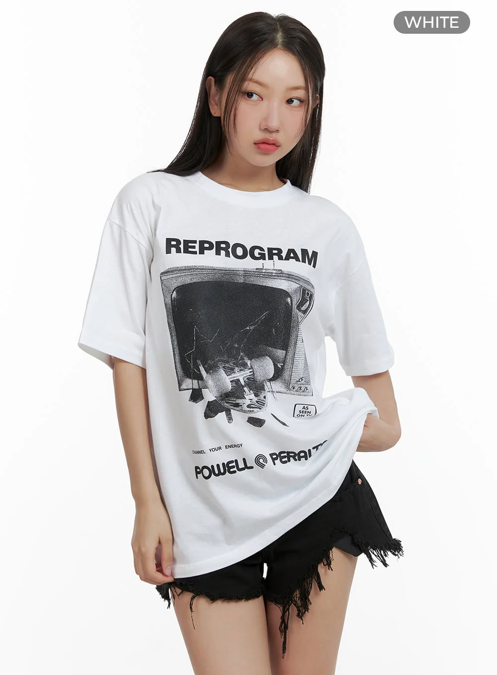 Reprogram Graphic Oversized T-Shirt (Unisex) CU405 - Image 7