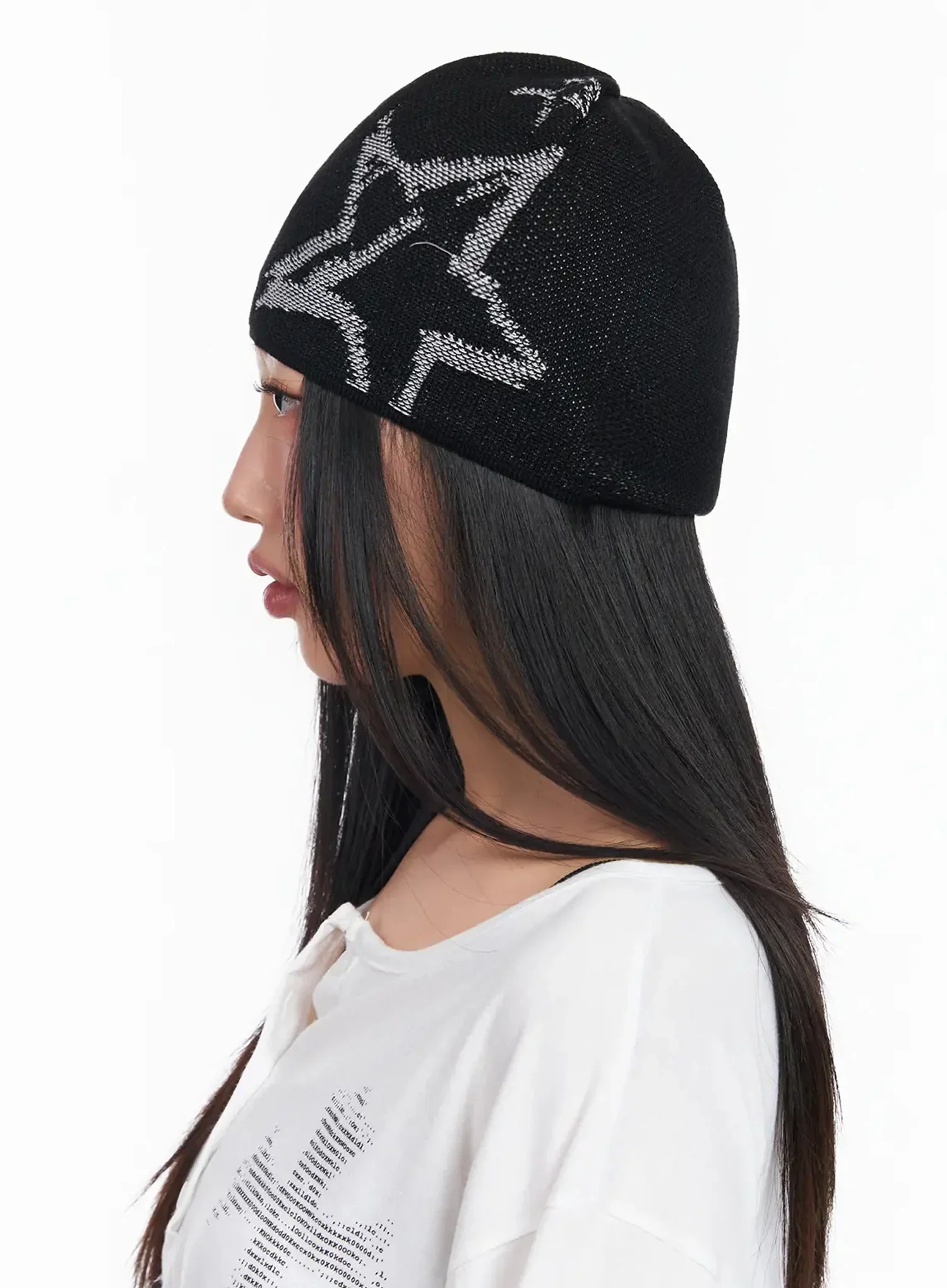 Retro Star Knit Beanie CA513 - Image 7