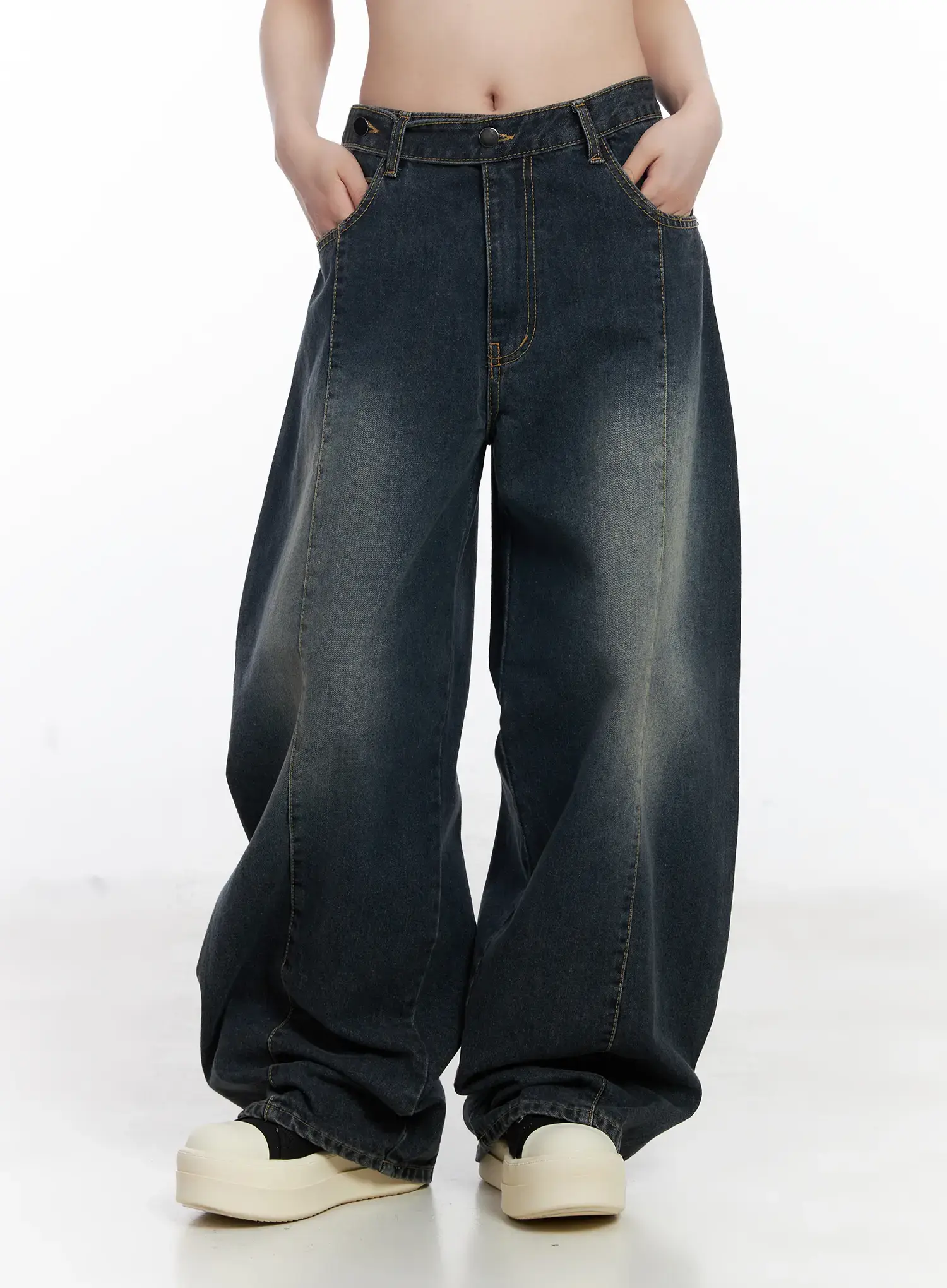 Reya Belted Baggy Jeans CJ527 - Image 10