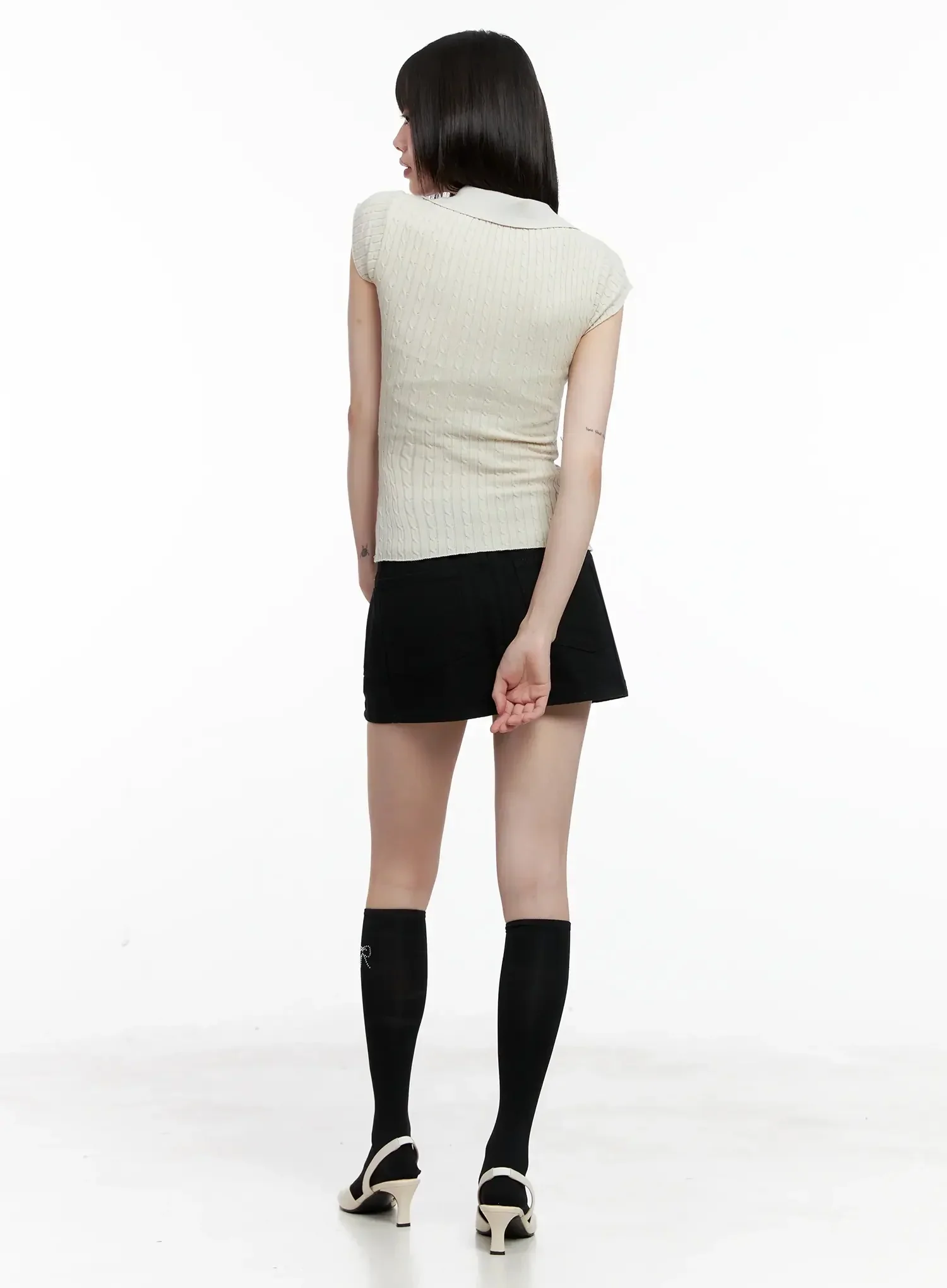 Rhinestone Heart Knee-High Socks IL531 - Image 11