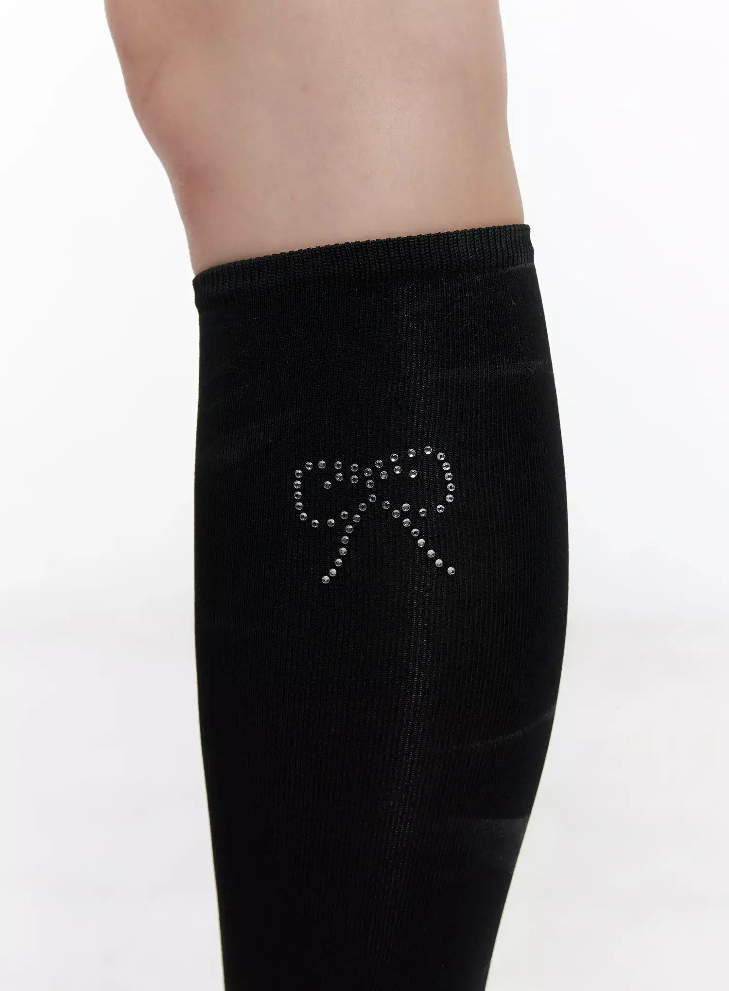 Rhinestone Heart Knee-High Socks IL531 - Image 2