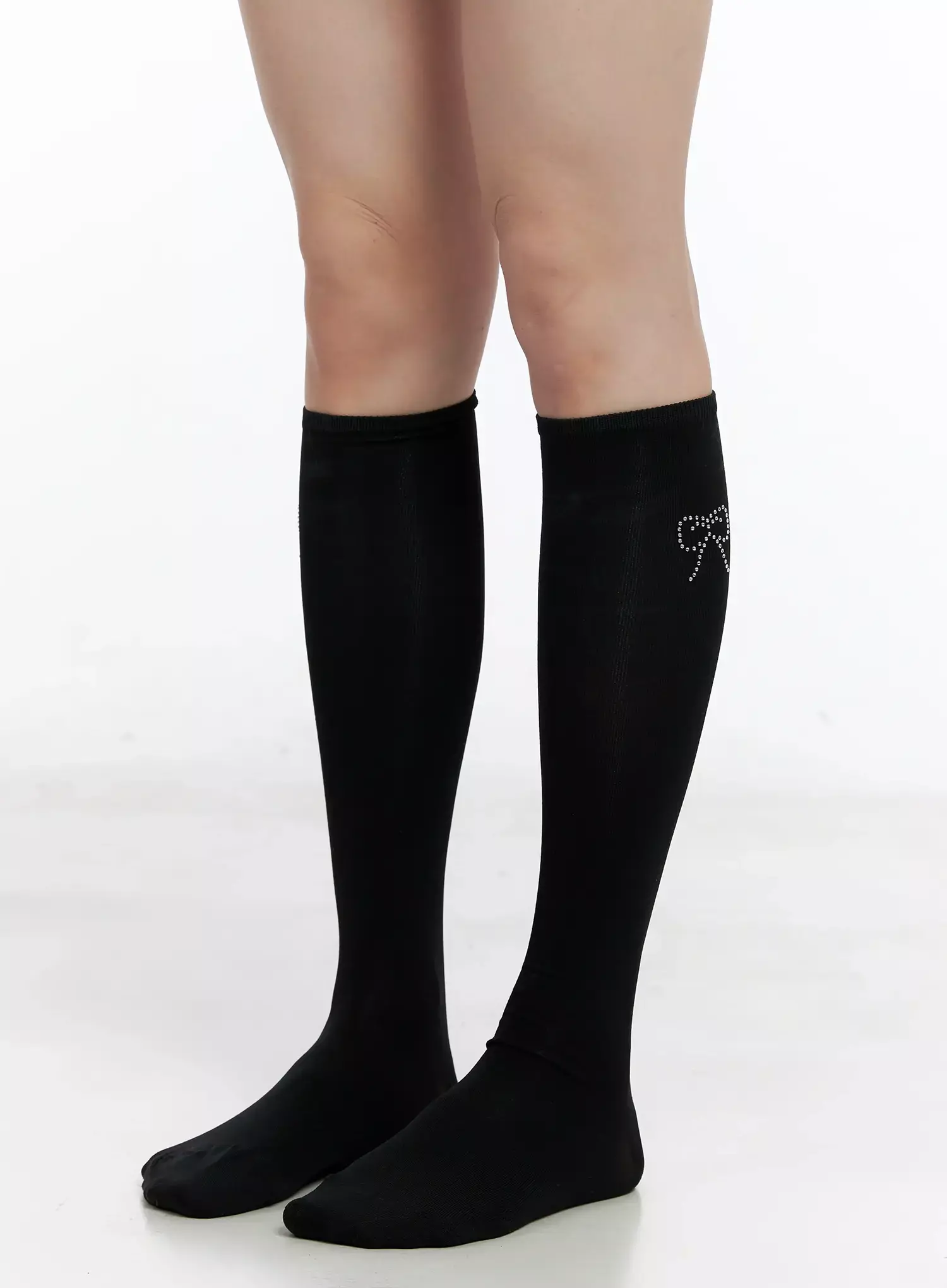 Rhinestone Heart Knee-High Socks IL531 - Image 5