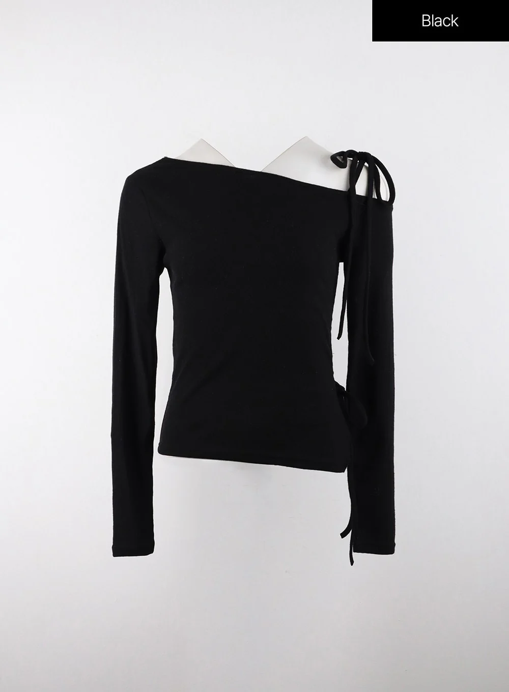 Rib and Shoulder Asymmetrical Drawstring Tee OD320 - Image 10