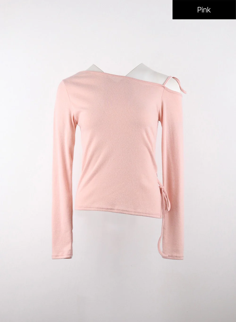 Rib and Shoulder Asymmetrical Drawstring Tee OD320 - Image 7
