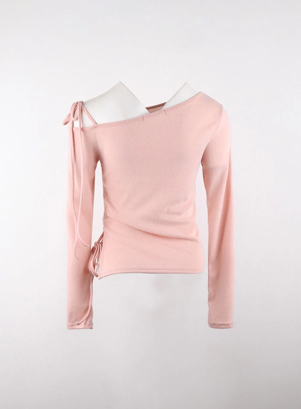 Rib and Shoulder Asymmetrical Drawstring Tee OD320 - Image 8