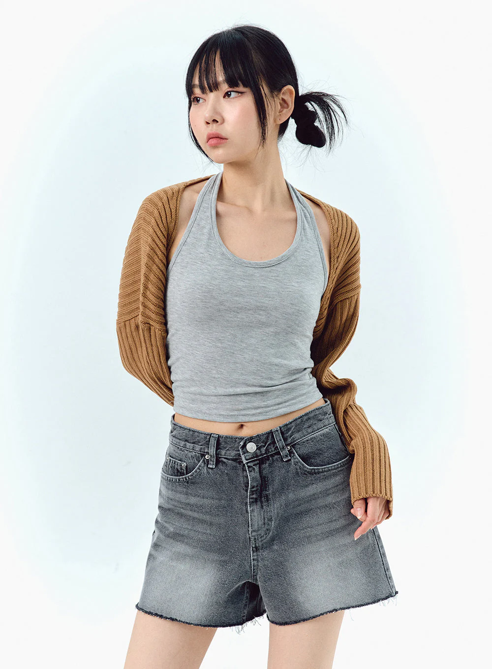 Ribbed Bolero Shrug BA09 - Image 2