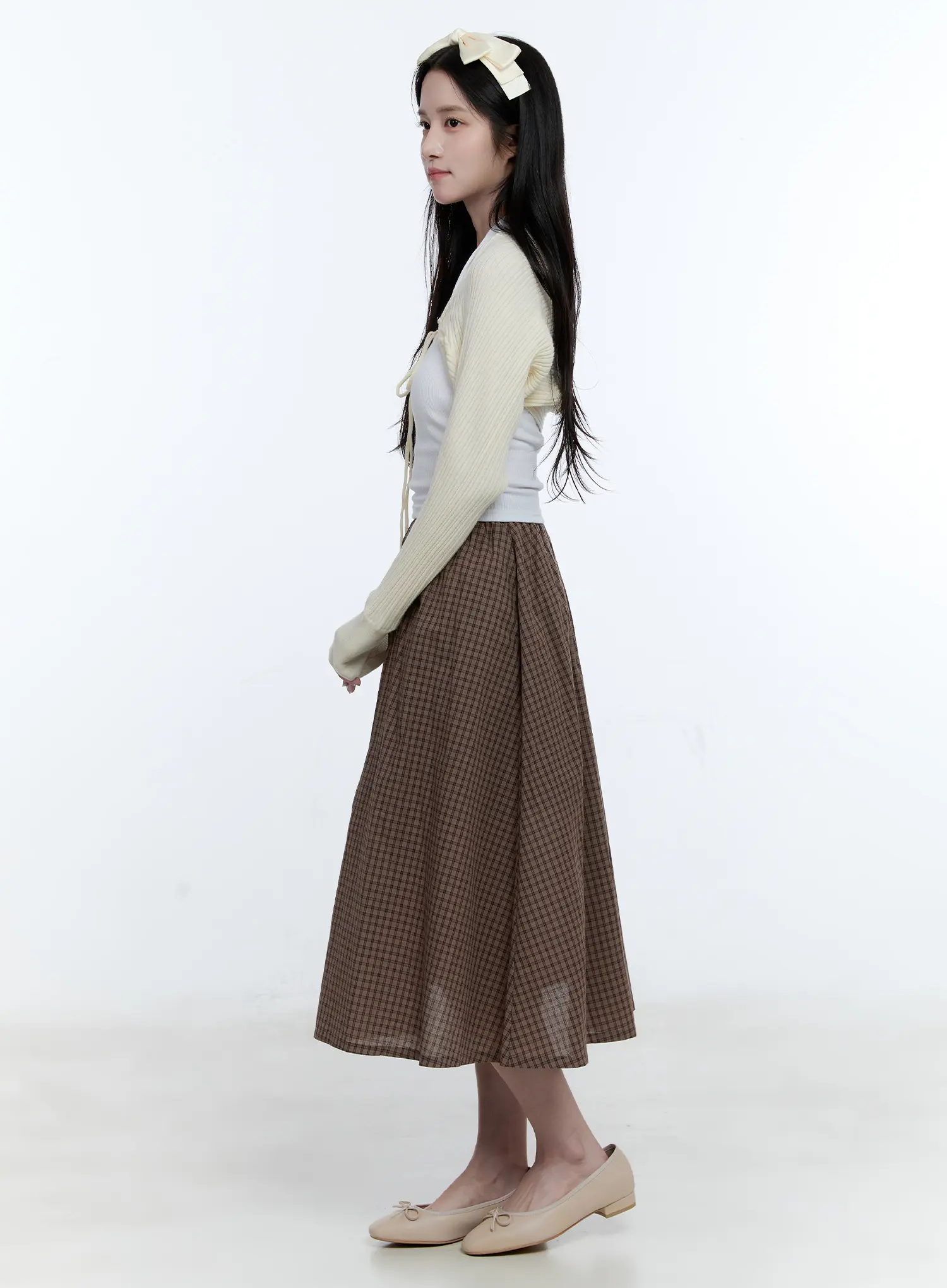 Ribbed Bow-Tie Knit Bolero CG514 - Image 4