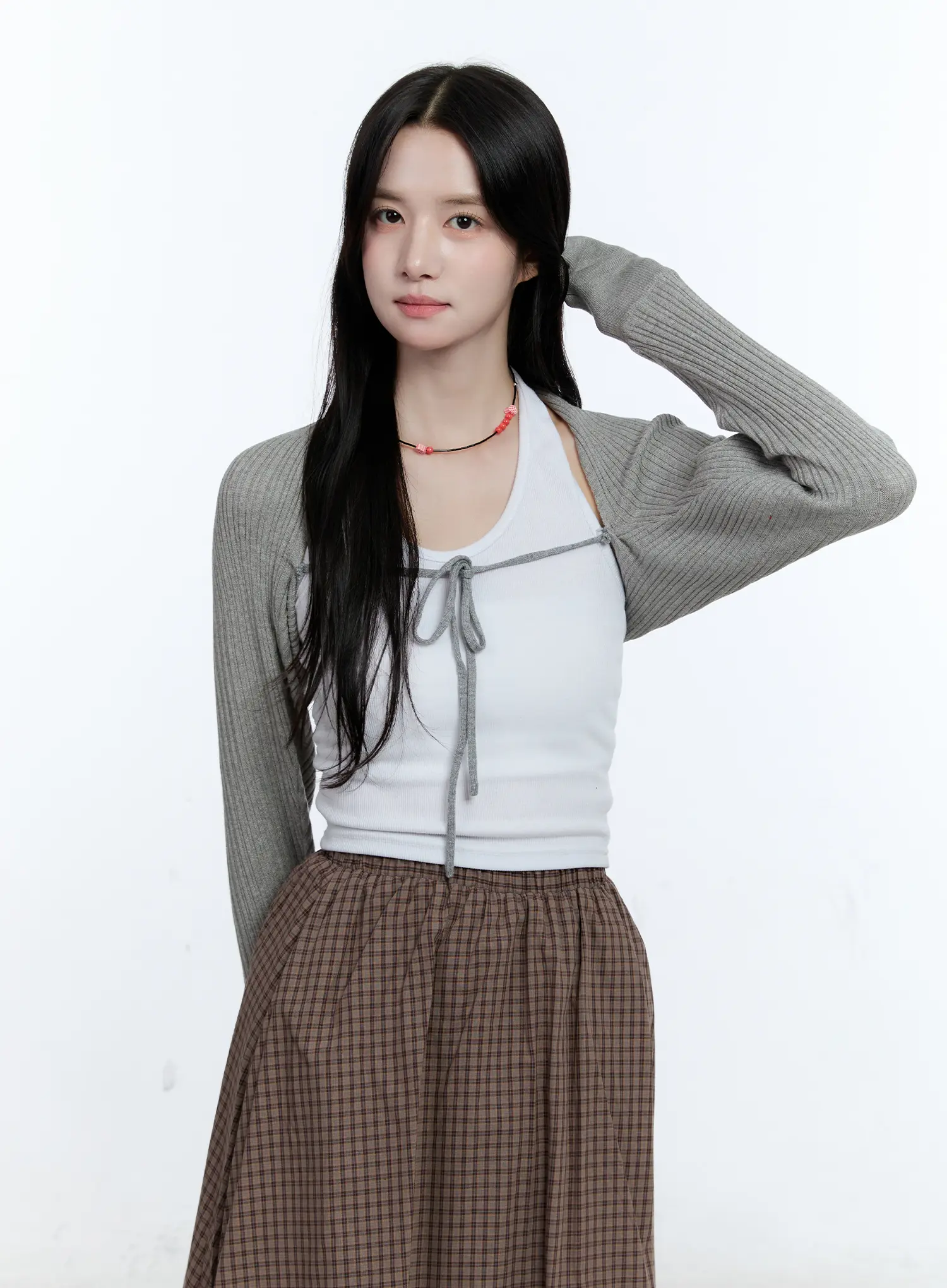 Ribbed Bow-Tie Knit Bolero CG514 - Image 9