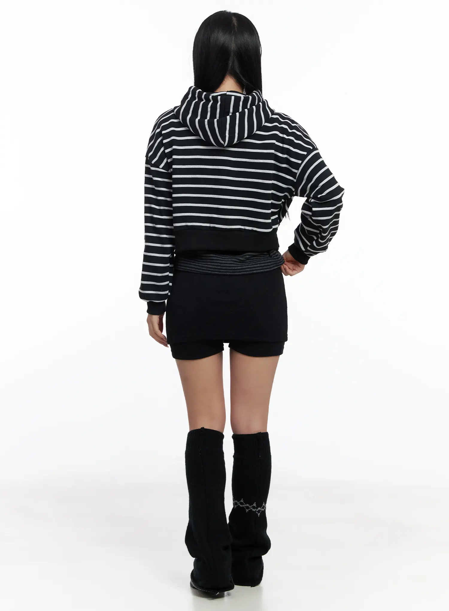 Ribbed Button Mini Skort CJ514 - Image 7