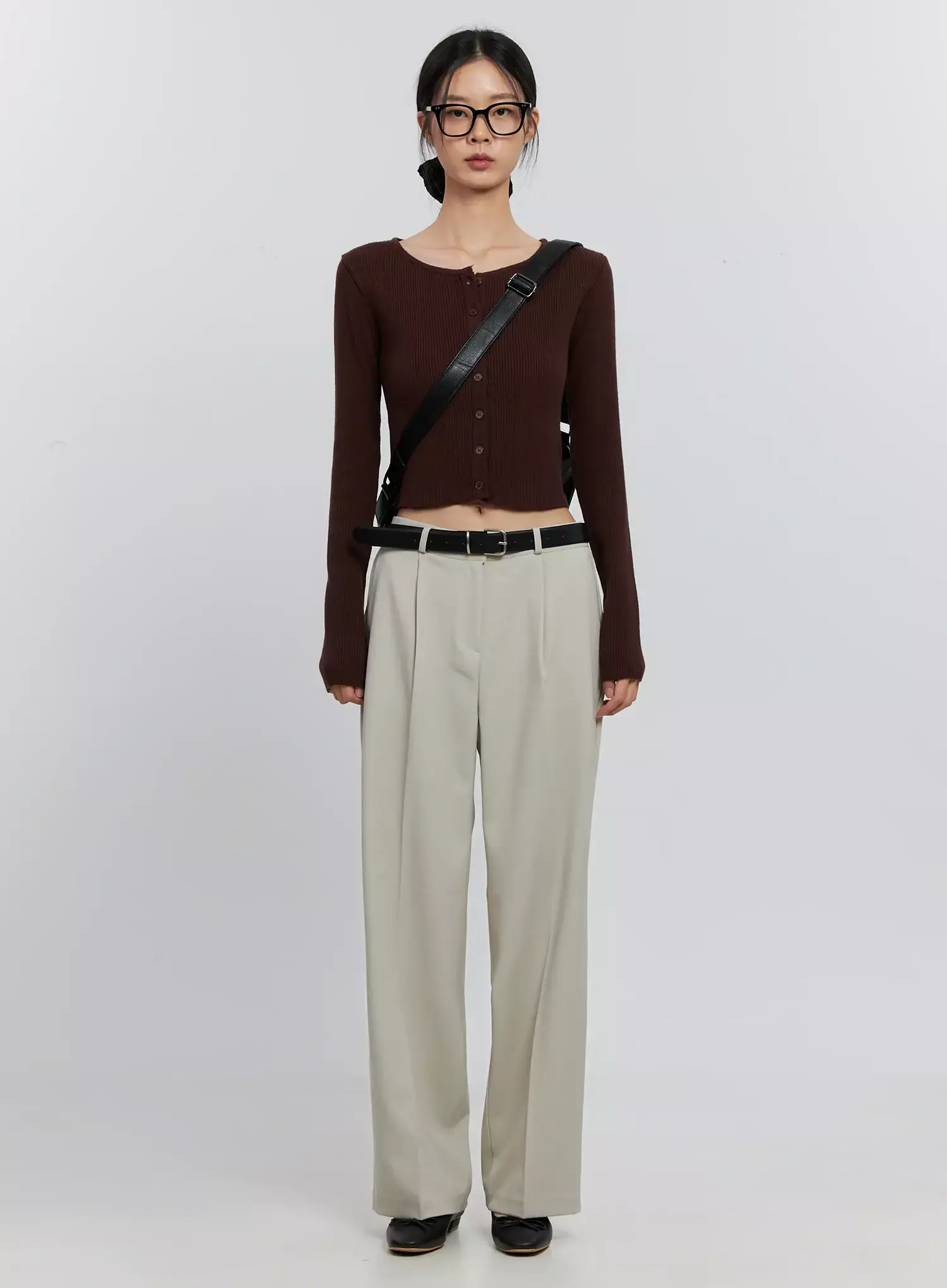Ribbed Button-Up Cardigan IS516 - Image 12