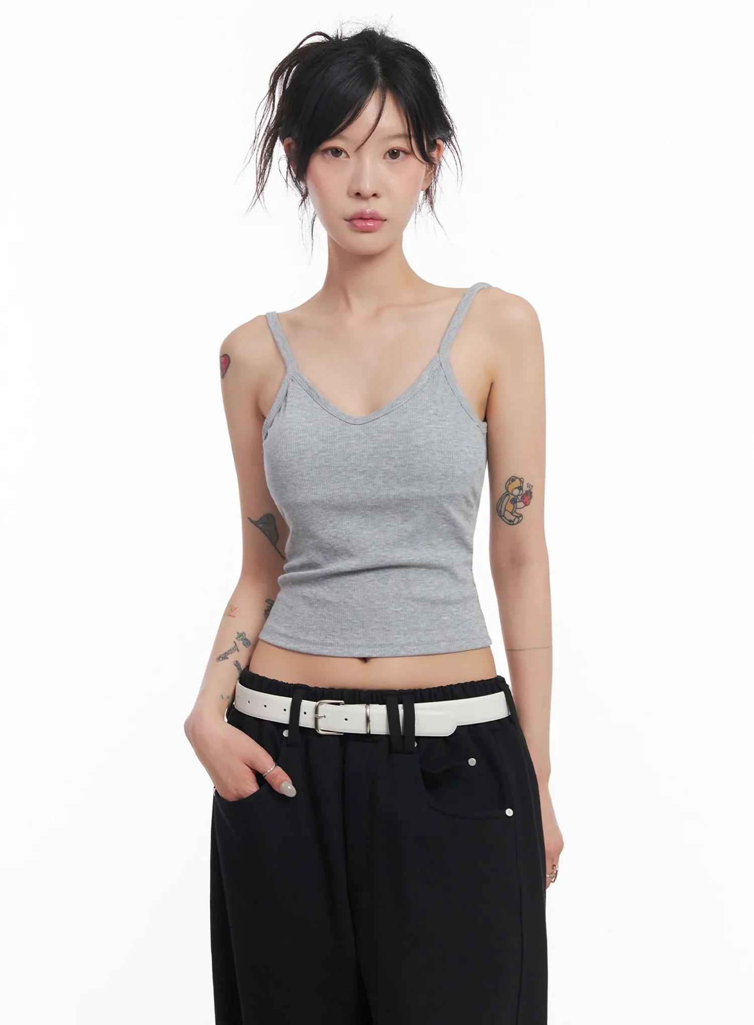 Ribbed Cap-Sleeve Tank IC503 - Image 16