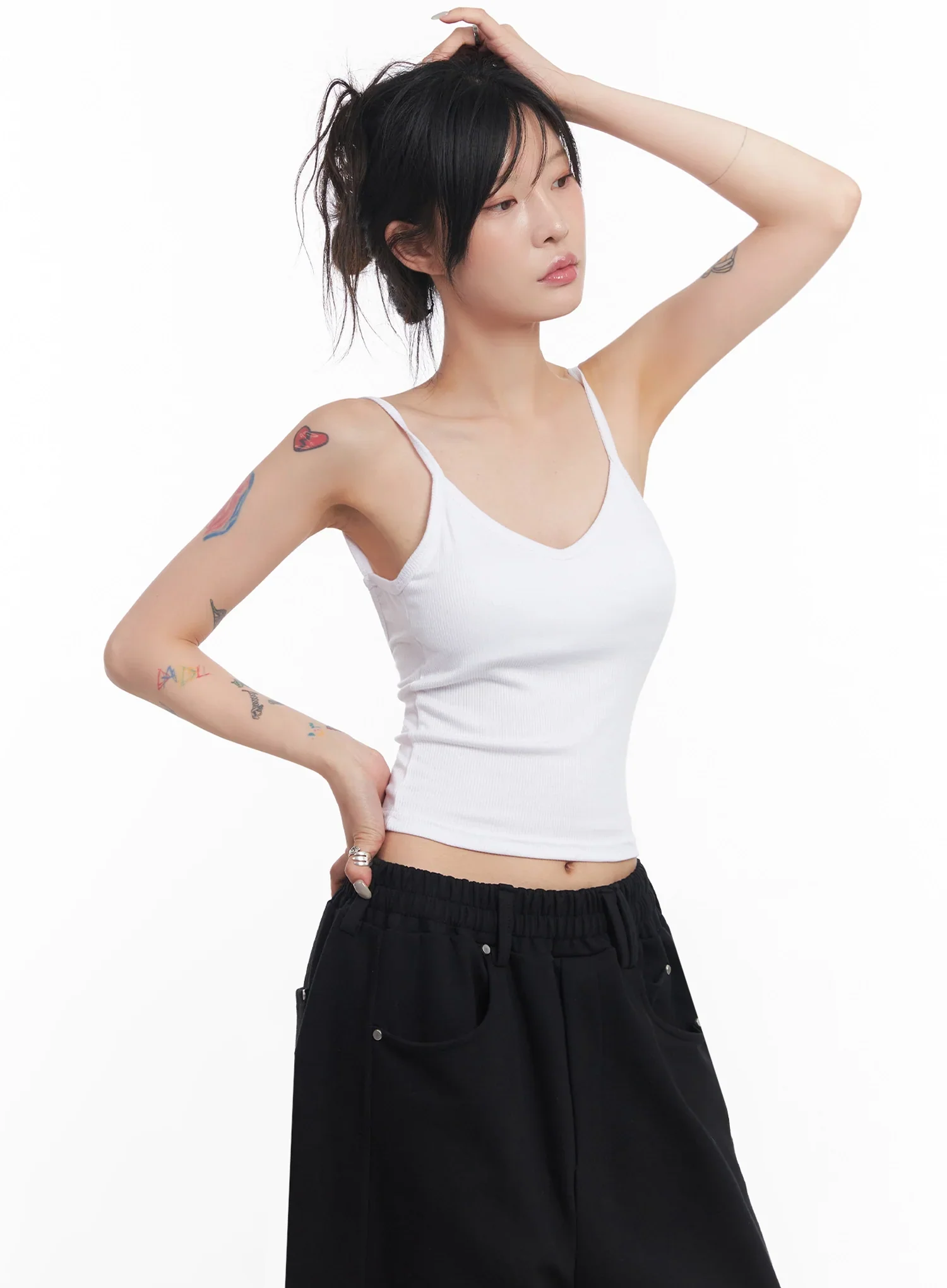 Ribbed Cap-Sleeve Tank IC503 - Image 17