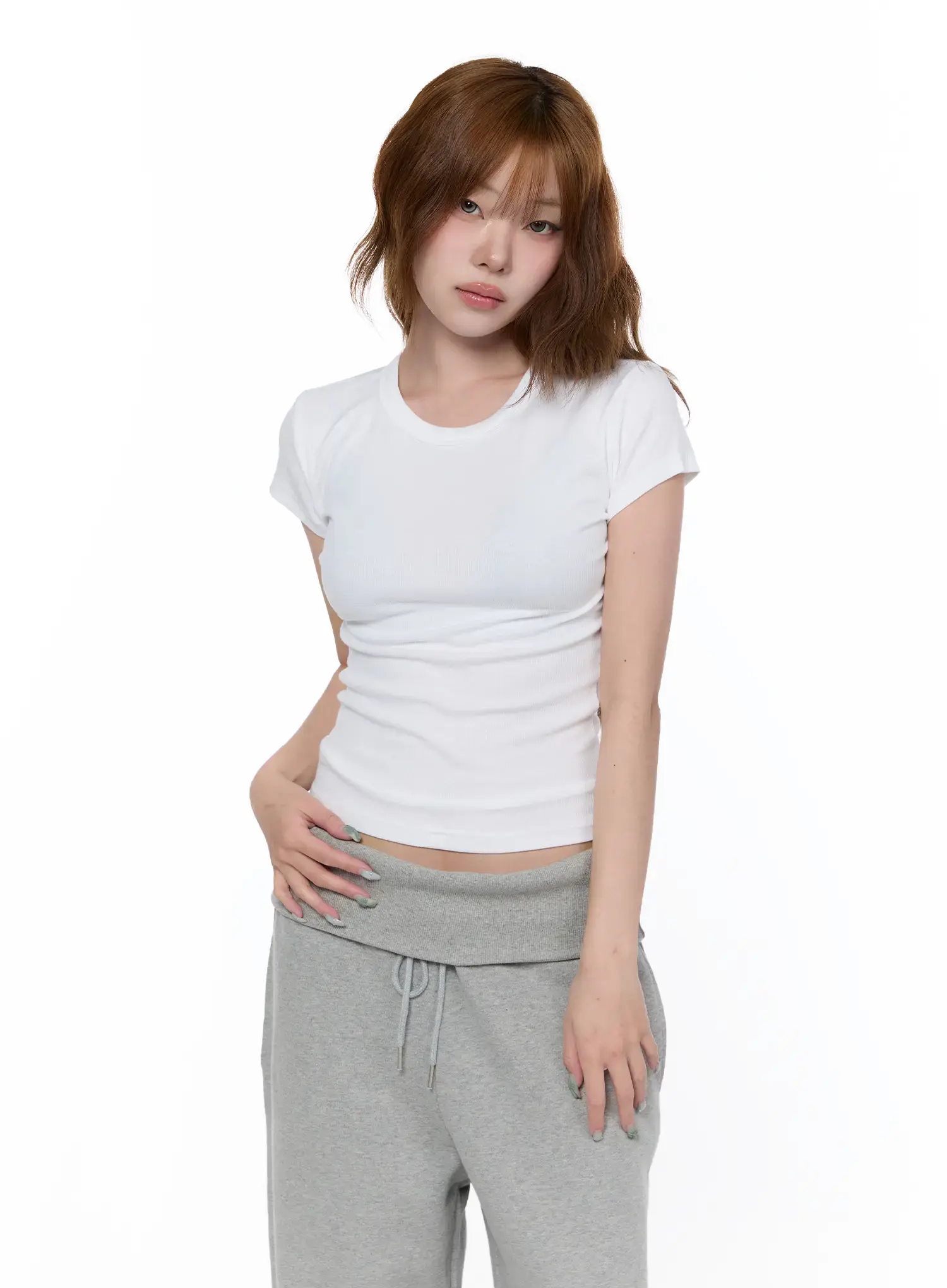 Ribbed Essential Tee CA520 - Image 7