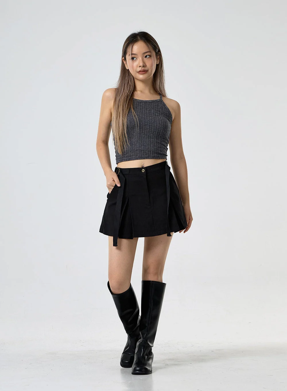 Ribbed Halter Neck Sleeveless Top CG25 - Image 6