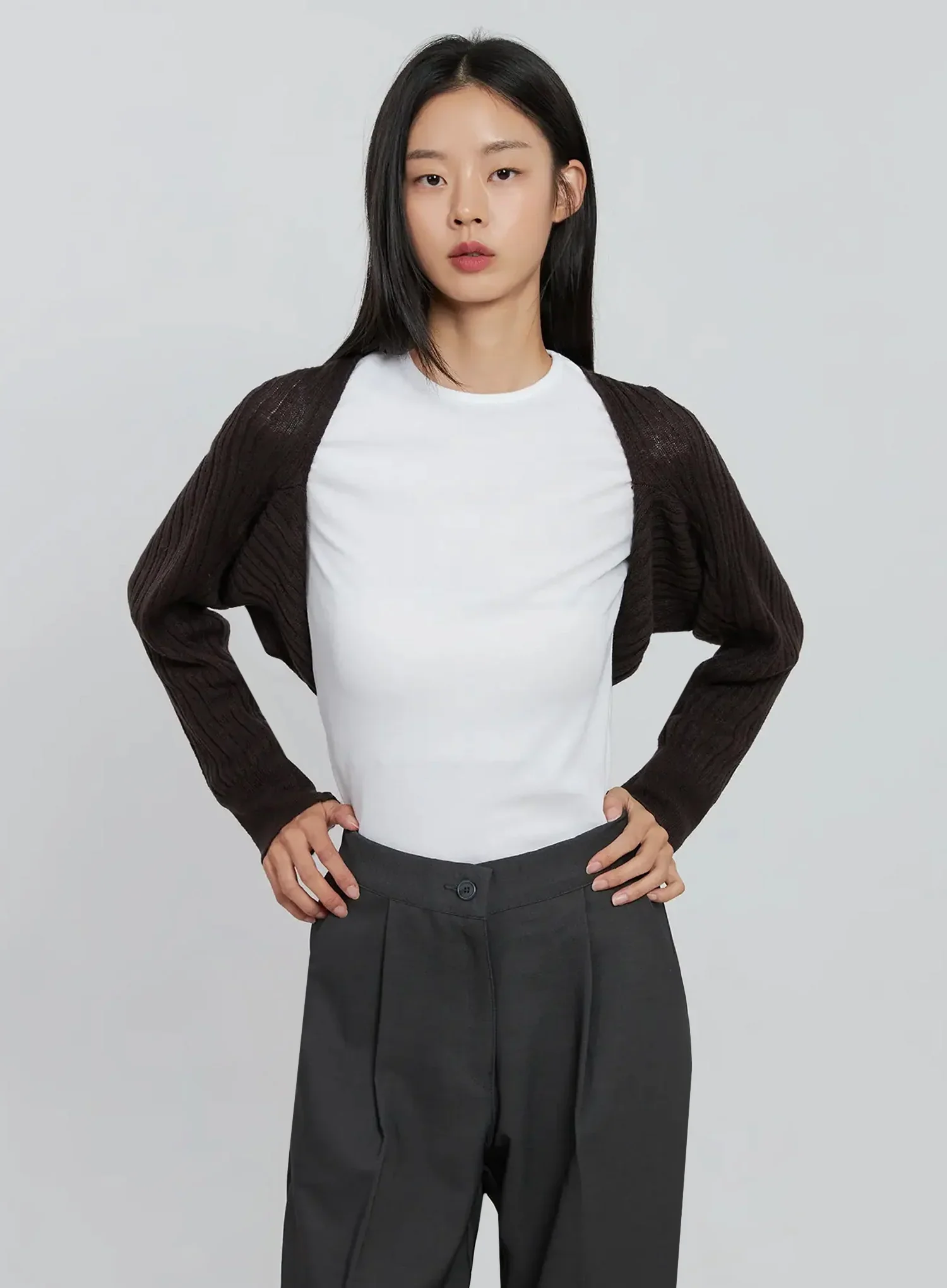 Ribbed Knit Bolero IN507 - Image 2