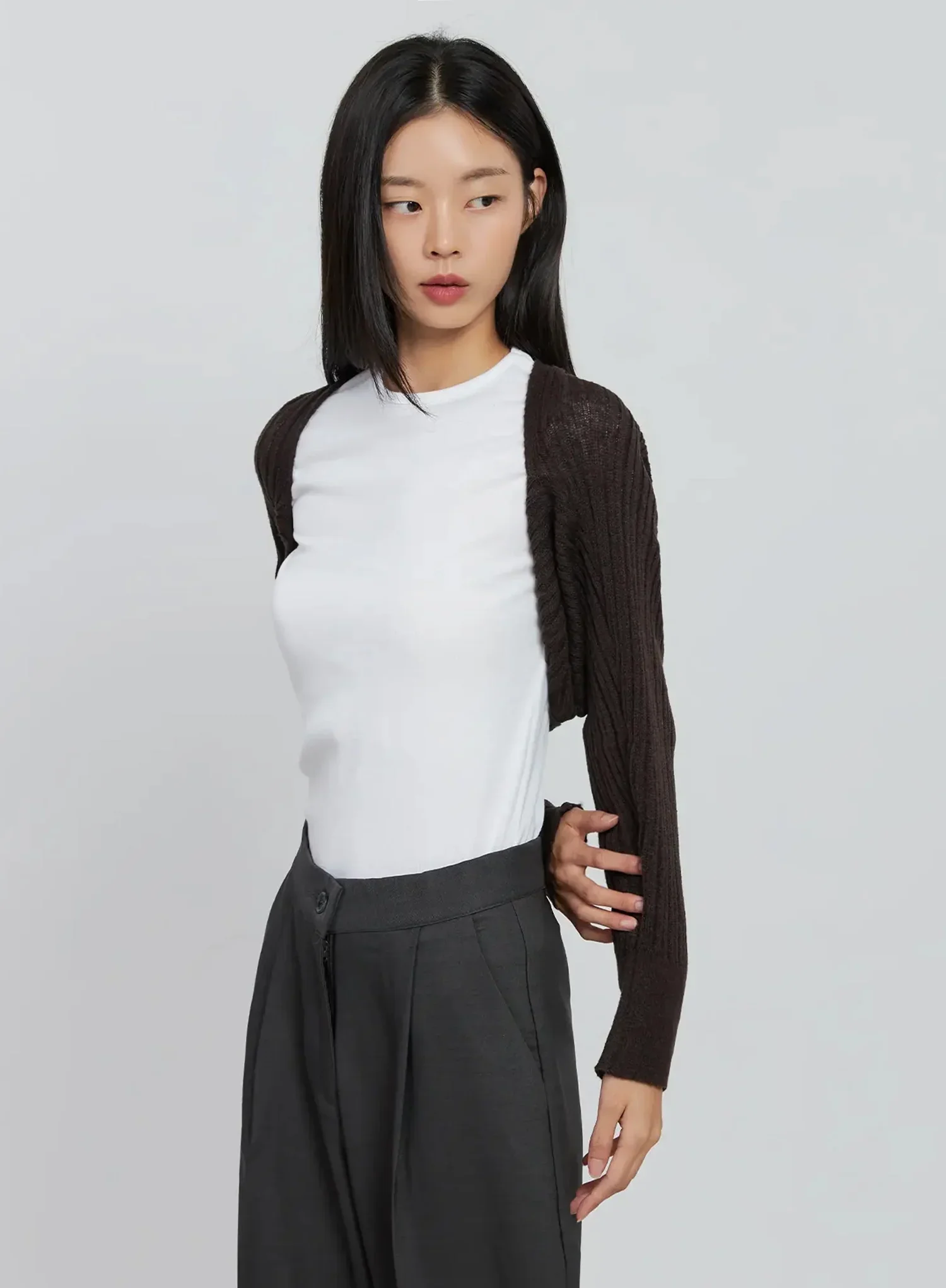 Ribbed Knit Bolero IN507 - Image 7