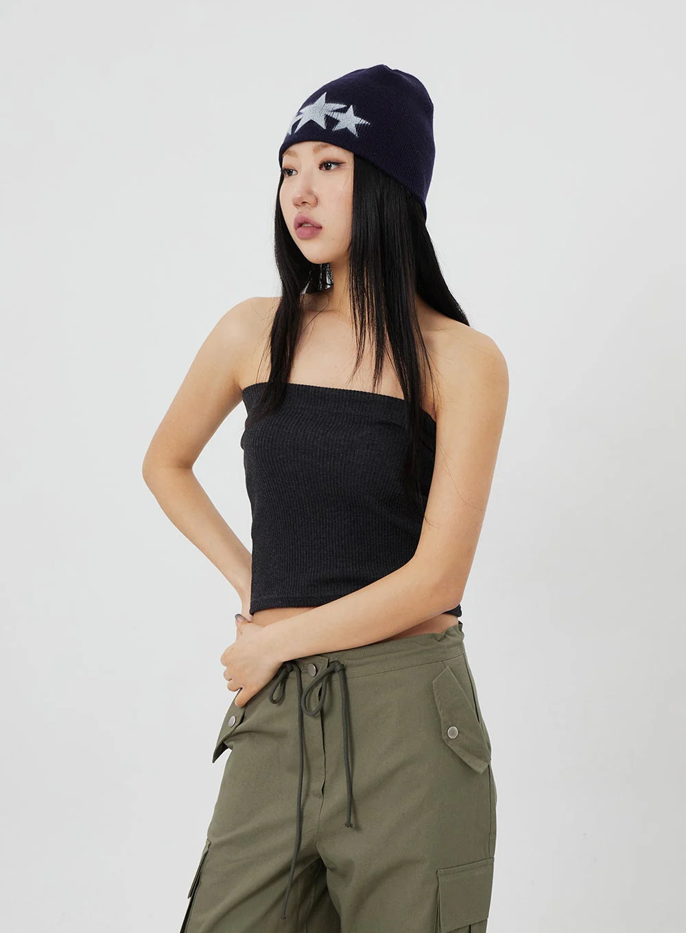 Ribbed Knit Tube Top CF323 - Image 7