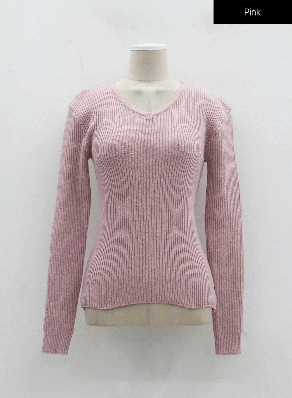 Ribbed Knit V-Neck Top OJ325 - Image 14