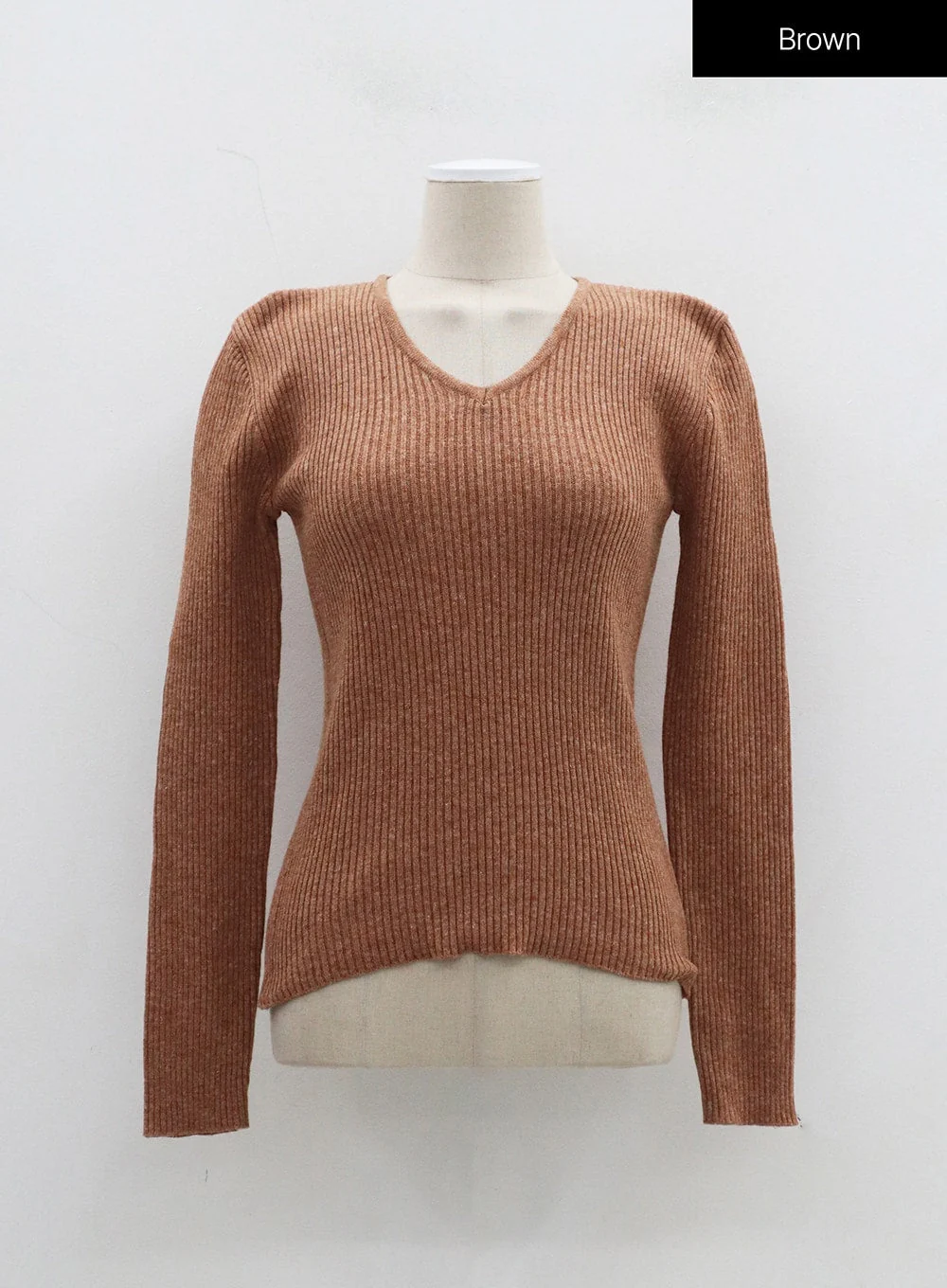 Ribbed Knit V-Neck Top OJ325 - Image 17