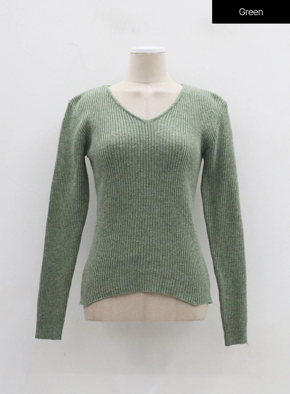 Ribbed Knit V-Neck Top OJ325 - Image 18