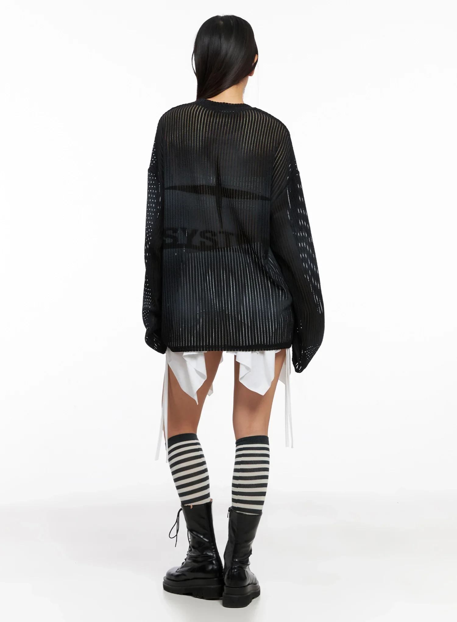 Ribbed Lightweight Long Sleeve Tee IG528 - Image 9