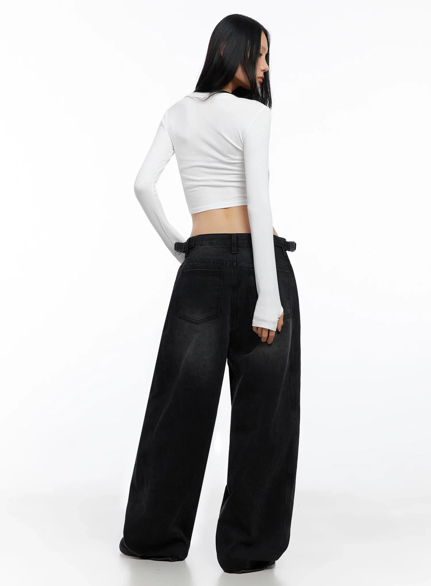 Ribbed Long Sleeve Crop Top IO517 - Image 11