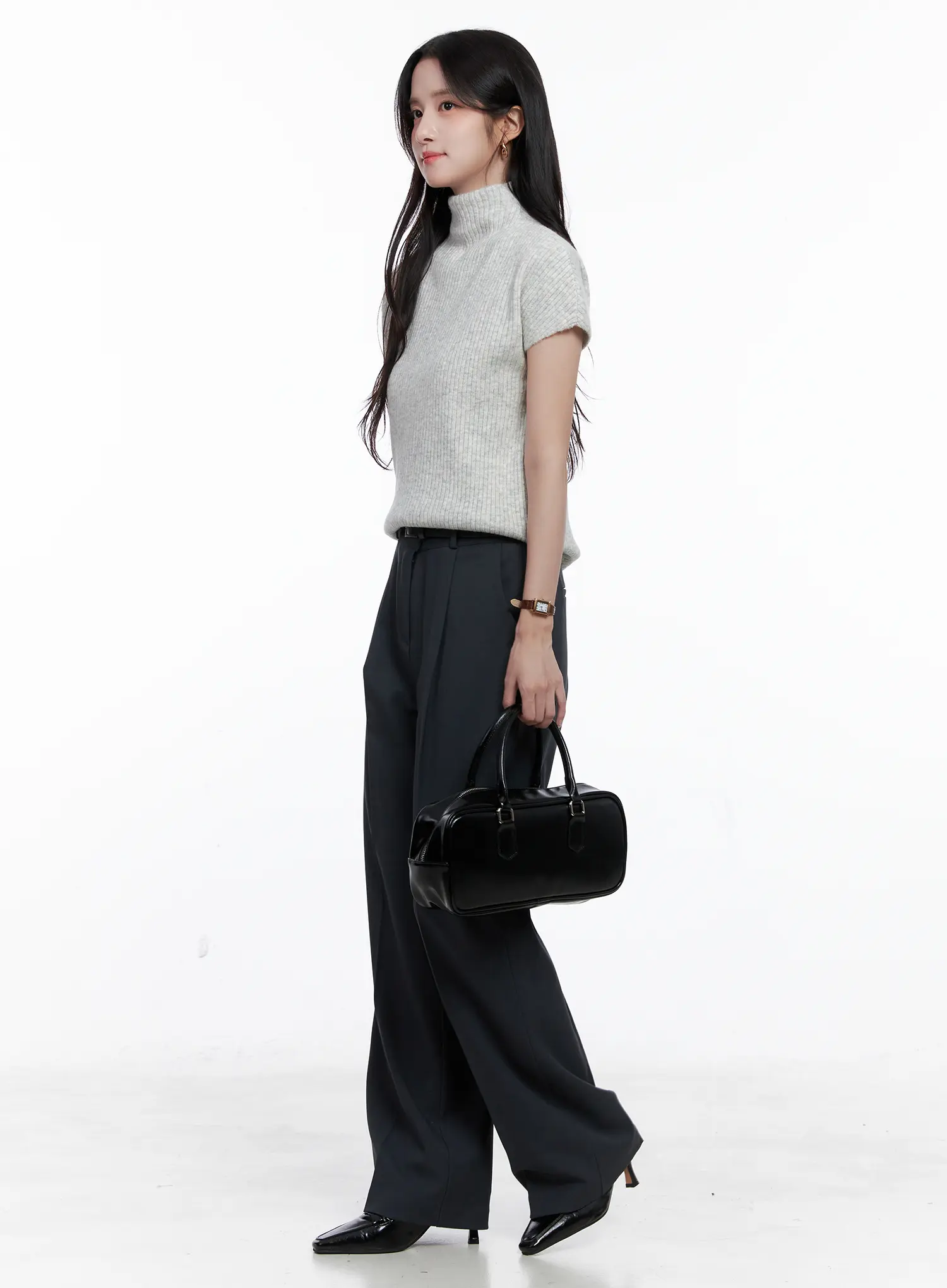 Ribbed Mock Neck Top CS523 - Image 5